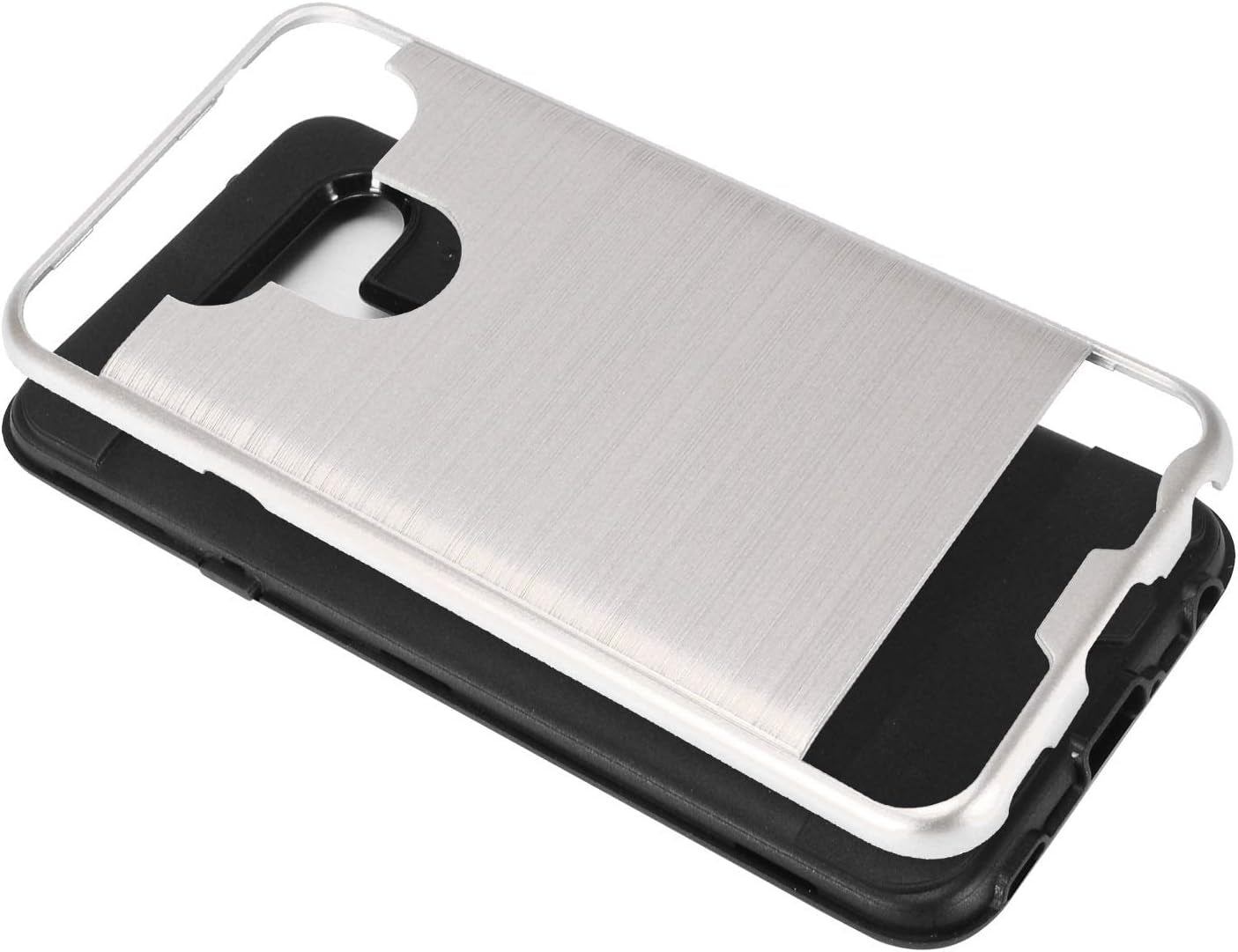 Eaglecell - Compatible with LG V40 Thinq - Brushed Style Hybrid Case - CS3 Silver  Eaglecell   
