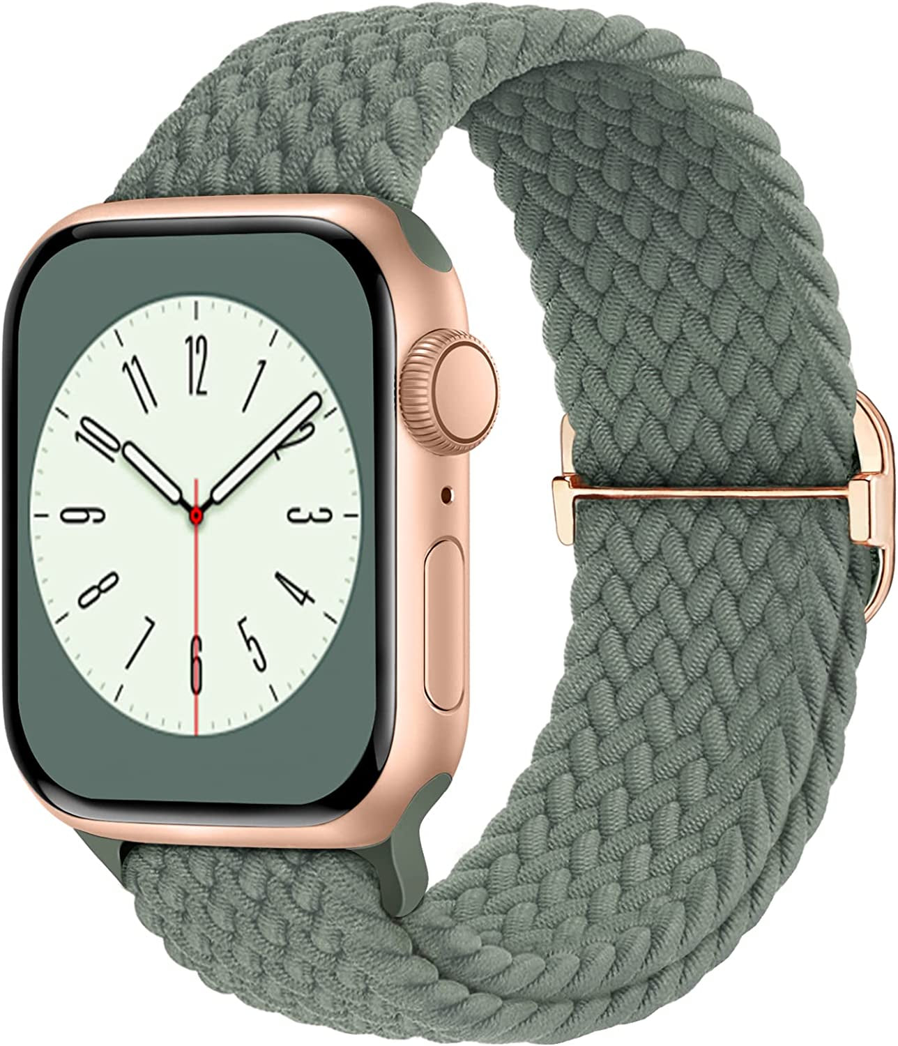 Braided Solo Loop Compatible with Apple Watch Band 38Mm 40Mm 41Mm 42Mm 44Mm 45Mm 49Mm for Women Men, Stretchy Straps Elastic Sport Wristbands for Iwatch Series 8 7 6 5 4 3 2 1 SE Ultra  Butifacion Cactus 42/44/45/49mm 