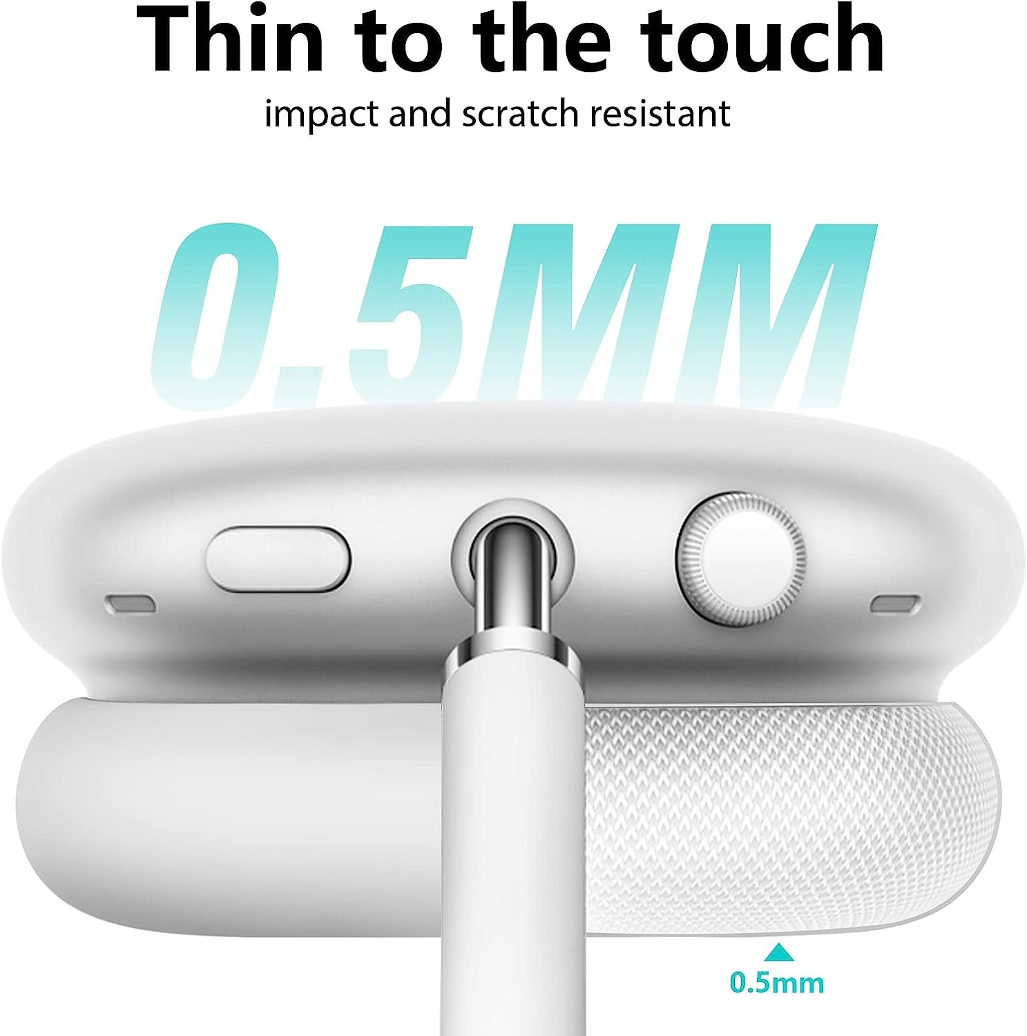 Filoto Airpods Max Cover, Silicone Earphone Protective Earpad Cover Accessories for Airpod Max Headphones Ear Cushions(White)  Kerle   