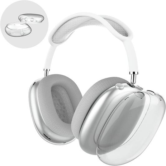 Foweroty Case Cover for Airpods Max, Soft TPU Clear Anti-Scratch Protective Cover for Airpod Max, Transparent Accessories Skin Protector for Airpods Max Headphones (Clear)  Foweroty   