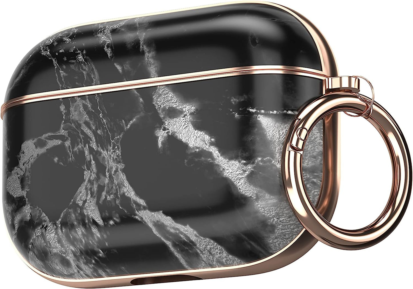 Maxjoy Compatible Airpods Pro Case Cover, Leopard Print Air Pod Pro Case Cute Protective Hard Ipod Pro Cover for Women Men with Keychain Designed for Airpods Pro Charging Case 2019  Maxjoy Black + Grey  