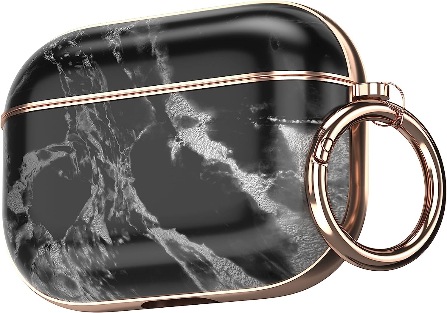 Maxjoy Compatible Airpods Pro Case Cover, Leopard Print Air Pod Pro Case Cute Protective Hard Ipod Pro Cover for Women Men with Keychain Designed for Airpods Pro Charging Case 2019  Maxjoy Black + Grey  