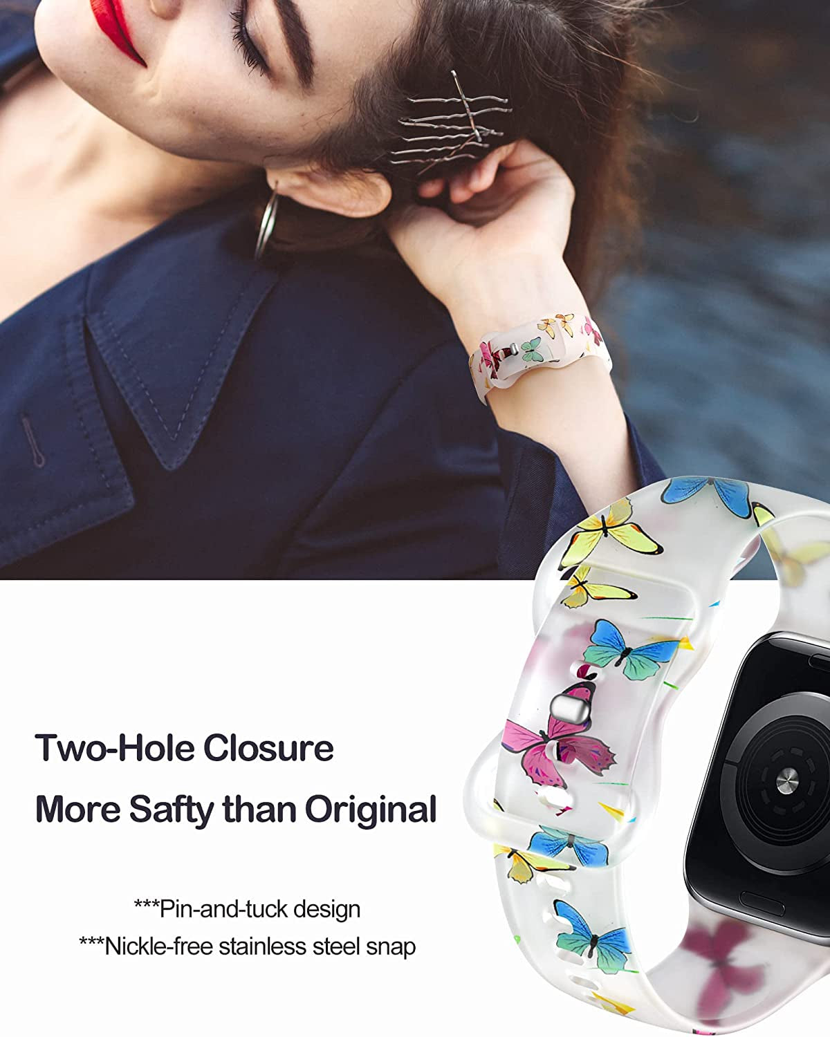 Witzon Compatible with Apple Watch Band Series 8/7/6/5/4/3/2/1/Se/Ultra, Iwatch 38Mm 40Mm 41Mm 42Mm 44Mm 45Mm 49Mm Bands for Women, Cute Print Silicone Sport Strap Replacement Accessories  Witzon   