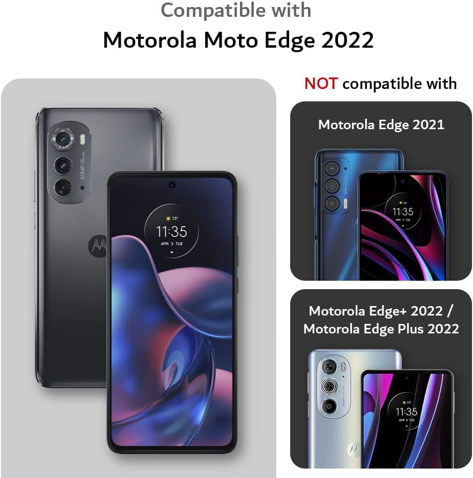 TUDIA Dualshield Designed for Motorola Edge 2022 Case, [Merge] Shockproof Military Grade Slim Dual Layer Heavy Duty Protection for Moto Edge 2022 Case - Metallic Slate  TUDIA   