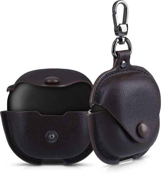 Kwmobile Leatherette Case Compatible with Samsung Galaxy Buds 2 Pro/Buds 2 / Buds Live/Buds Pro - Headphones Protection Etui Cover - Dark Brown  KW-Commerce   