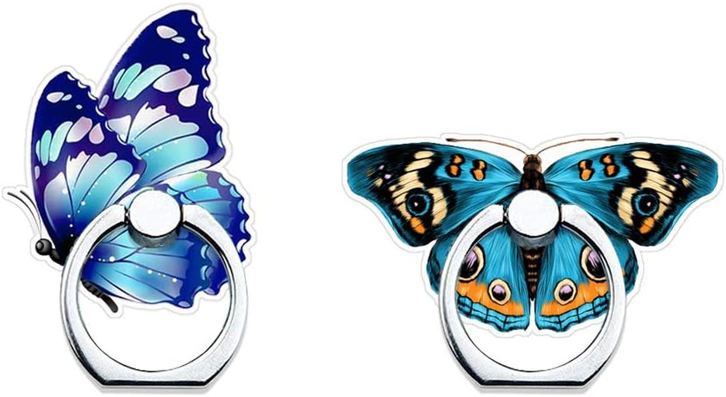 Phone Ring Holder Stand,Cute Animal Phone Ring Stand Holder 360 Rotation Finger Ring Grip Stand for Cellphones,Smartphones and Tablets  RRJQW Butterfly  