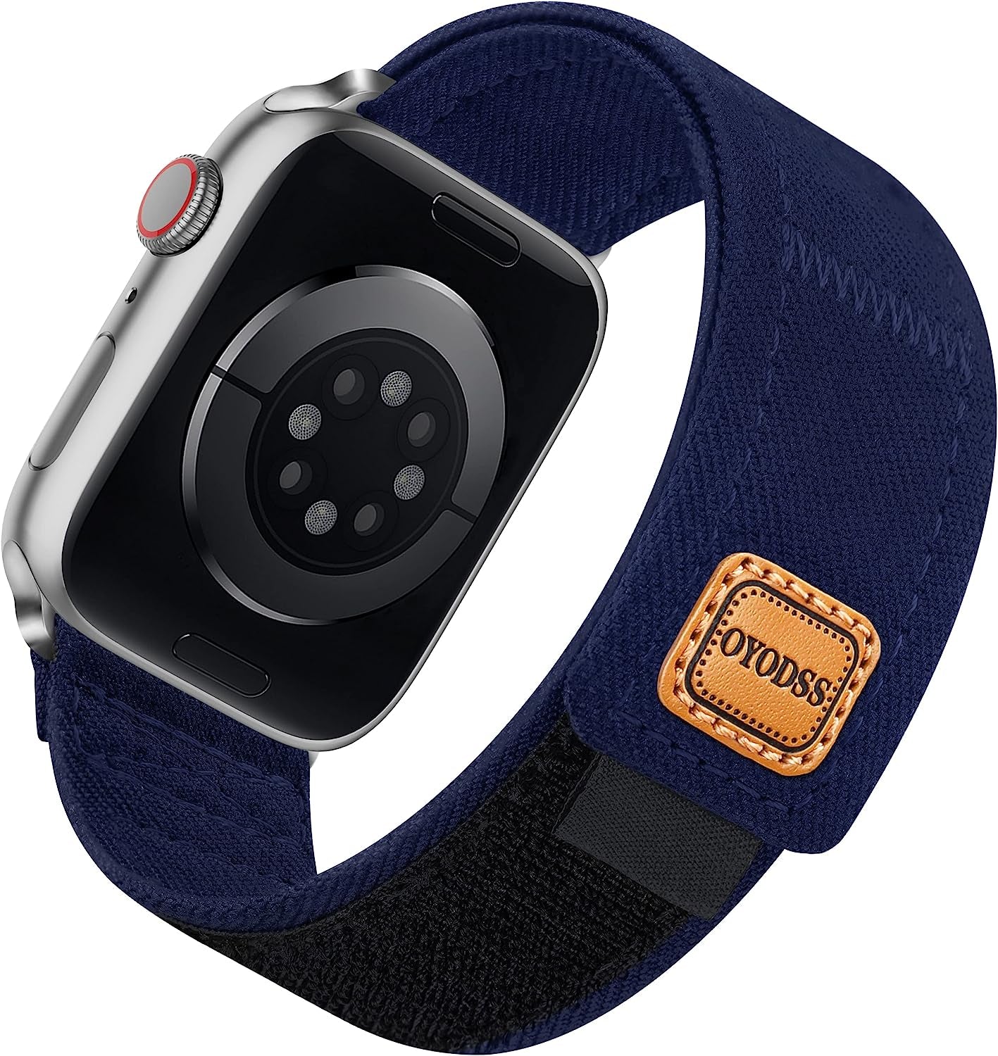OYODSS Woven Fabric Cloth Band Compatible with Apple Watch Bands 38Mm 40Mm 41Mm 42Mm 44Mm 45Mm 49Mm, Adjustable Breathable Sport Strap for Iwatch Ultra Series 8/7/6/5/4/3/2/1 SE Women Men  OYODSS Dark Blue 42/44/45/49MM 