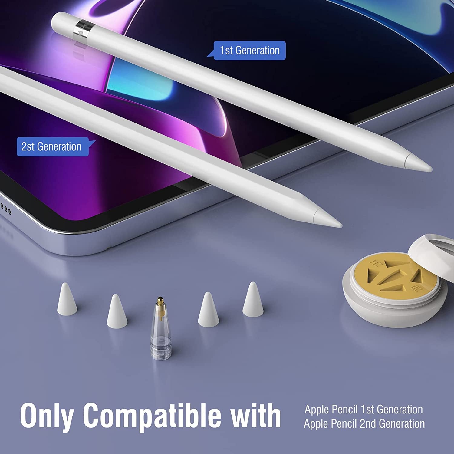 Digiroot Replacement Tip for Apple Pencil 1St/2Nd Generation, 3-In-1 Alternatives to Apple Pencil Tips, Wear-Resistant and Fine Point Precise Control Pencil Tips for Ipad Pro/Ipad Air/Ipad Mini  Digiroot   