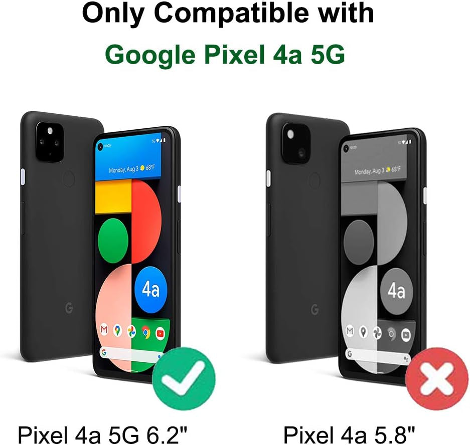 Google Pixel 4A 5G Case Crystal Clear Soft Silicone Case with 360° Rotatable Ring Holder Kickstand TPU Case Slim Fit Cover for Pixel 4A 5G (2020) 6.2" - Red  Guuboly   