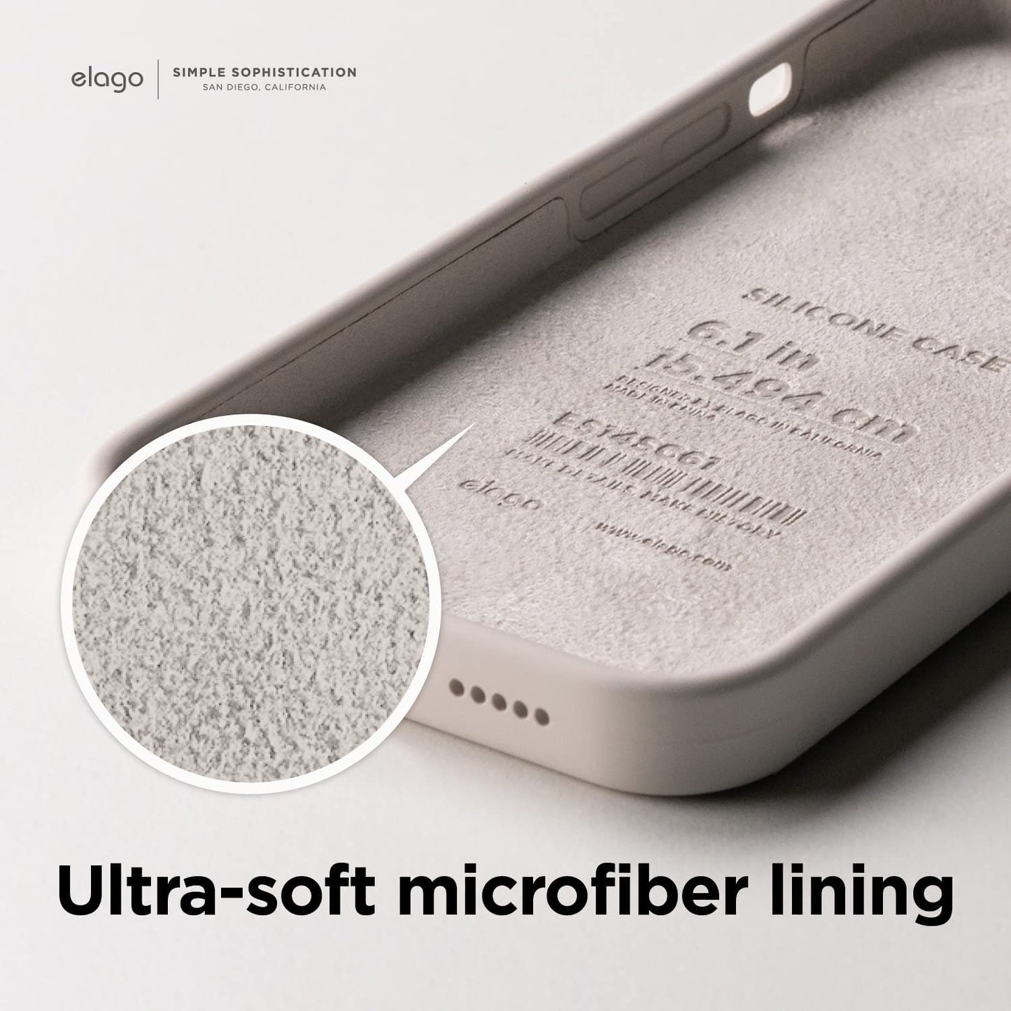 Elago Compatible with Iphone 14 Case, Liquid Silicone Case, Full Body Protective Cover, Shockproof, Slim Phone Case, Anti-Scratch Soft Microfiber Lining, 6.1 Inch (Stone)  elago   