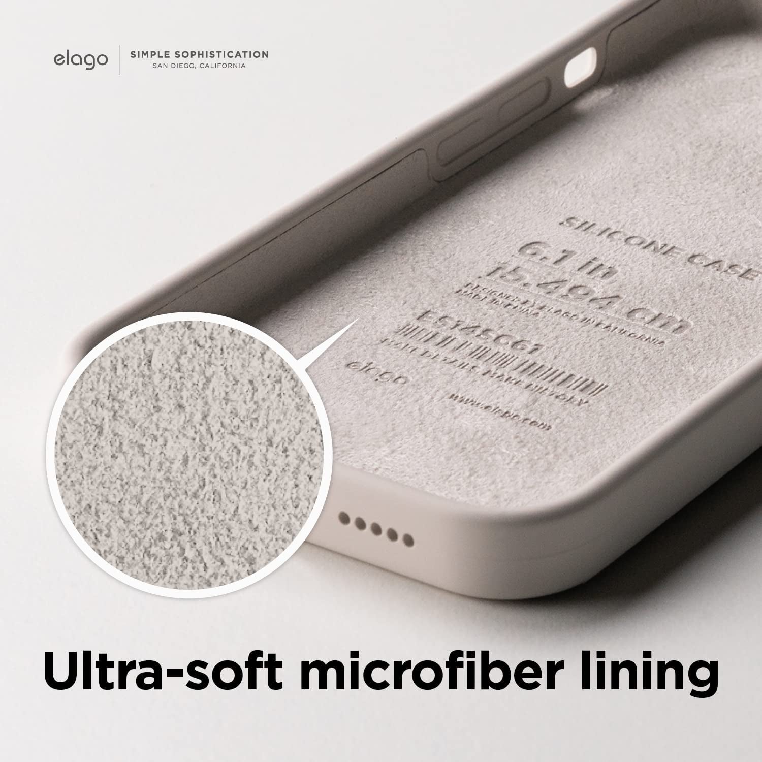 Elago Compatible with Iphone 14 Case, Liquid Silicone Case, Full Body Protective Cover, Shockproof, Slim Phone Case, Anti-Scratch Soft Microfiber Lining, 6.1 Inch (Stone)  elago   