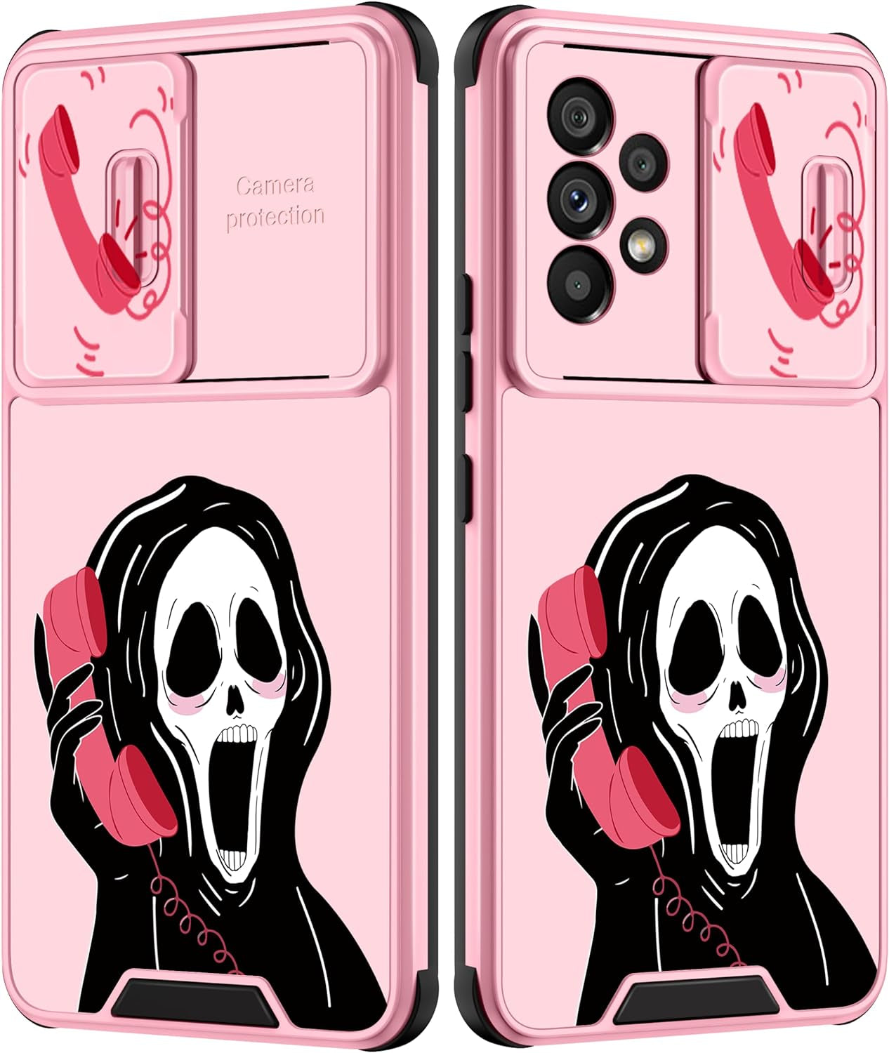 Goocrux for Samsung Galaxy A53 5G Case Skeleton for Women Girls Cute Skull Girly Phone Cover Gothic Design Aesthetic with Slide Camera Cover Funny Cool Cases for Galaxy A53 6.5''  Goocrux   