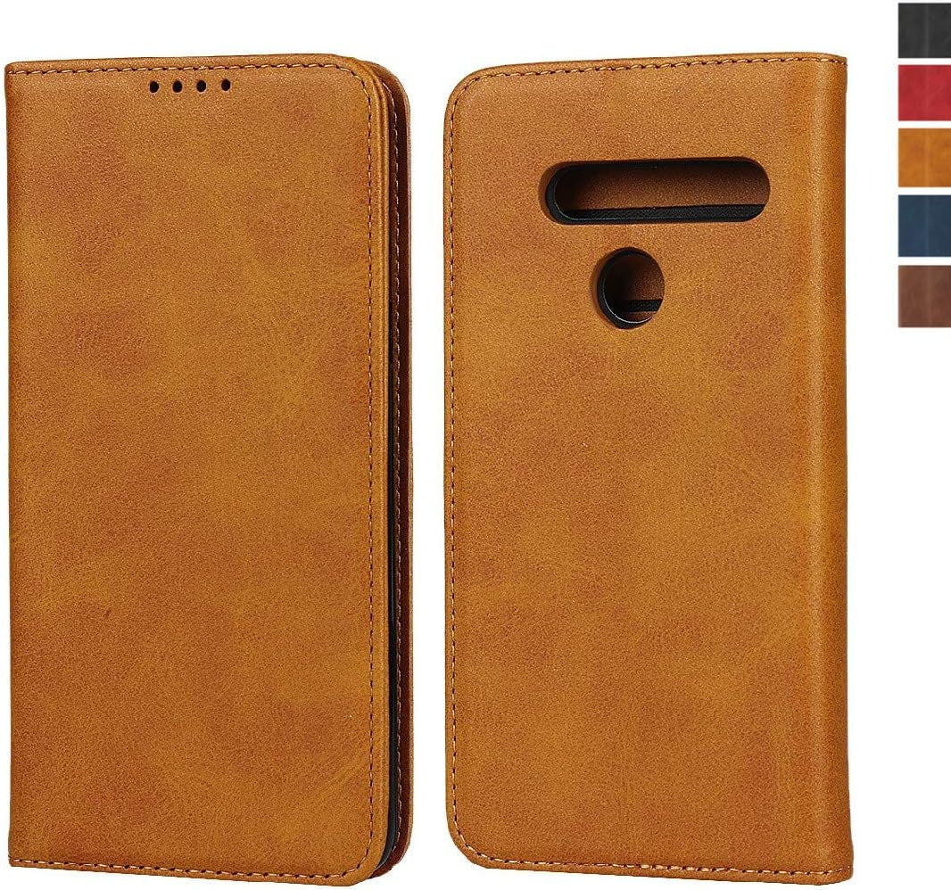 Jaorty for LG G8 Wallet Case 2019 Release,Premium PU Leather Flip Folio Case with Card Slot,Stand Holder and Magnetic Closure [TPU Shockproof Interior Protective Case] for LG G8 Thinq,Lg G8,Red  Jaorty Khaki  