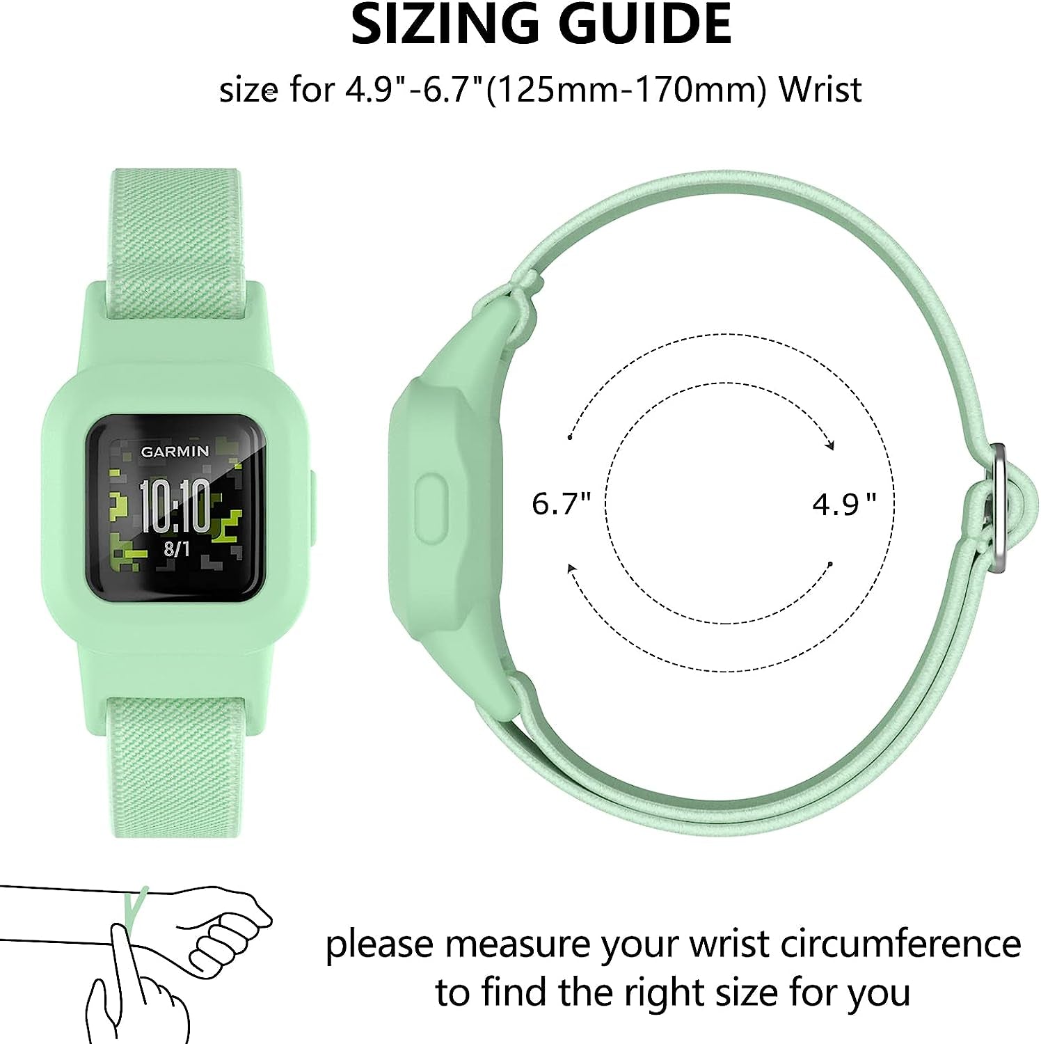 Mosstek Elastic Bands Compatible for Garmin Vivofit Jr 3 Bands for Kids 6+, Soft Stretchy Loop Nylon Bands Compatible for Garminfit Jr. 3 Swim-Friendly Adjustable Replacement Boys Girls, 3 Pack  Mosstek   