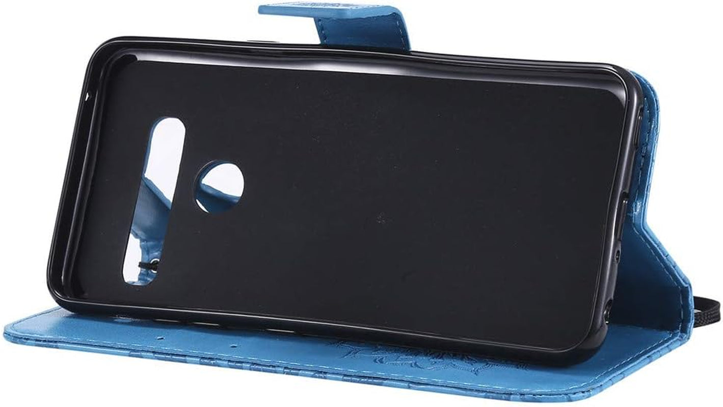 Asdsinfor LG G8 Case Stylish Advanced Embossing Wallet Case Credit Cards Slot with Stand for PU Leather Shockproof Flip Magnetic Case for LG G8 / LG G8 Thinq/Lg G8S Sunflower Blue KT  Asdsinfor   