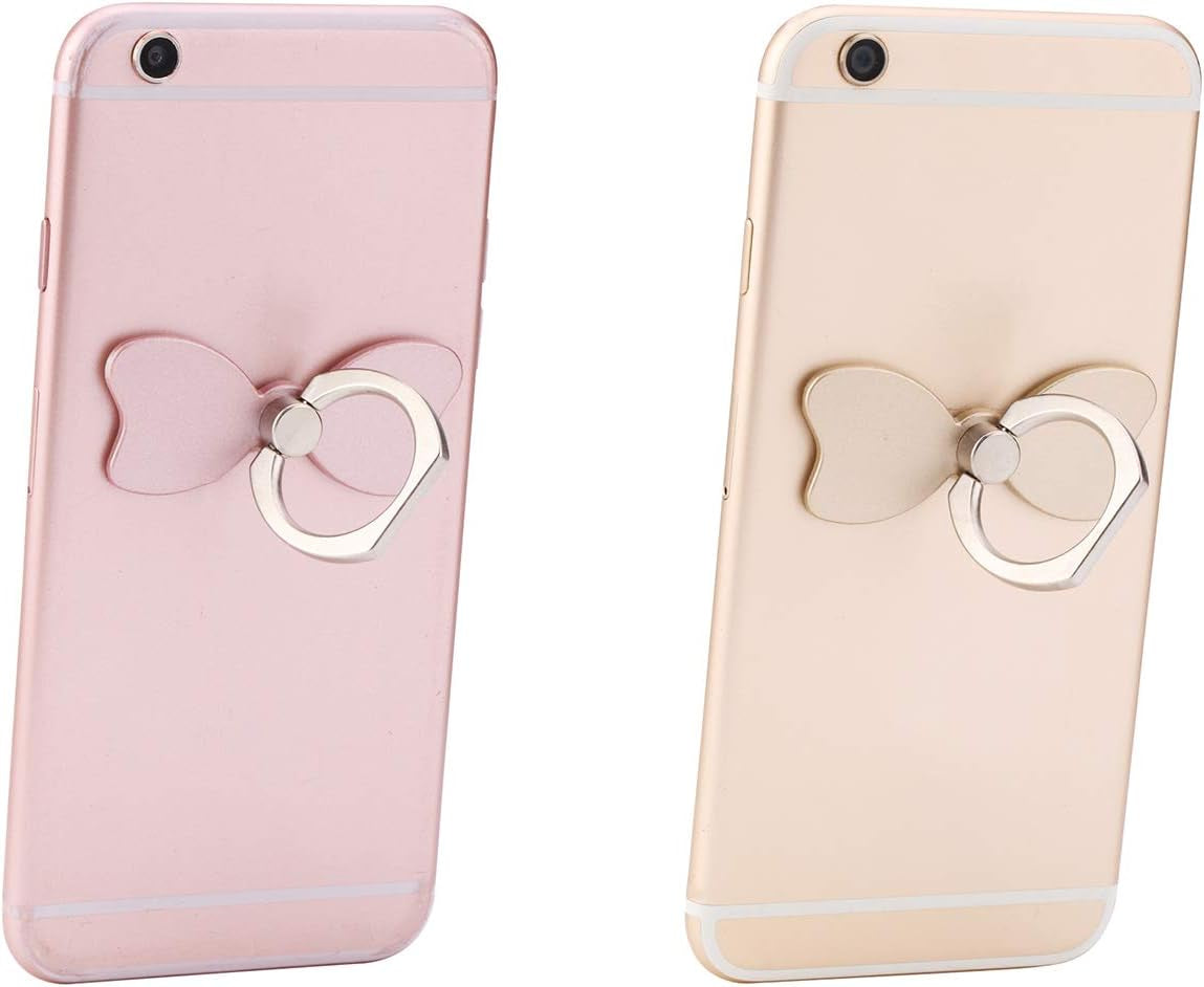 Lenoup 4 Pack Cell Phone Bow Ring Holder,Bowknot Phone Ring Kickstand,360 Rotation Cell Phone Finger Ring Grip for Almost All Phones,Pad  lenoup   