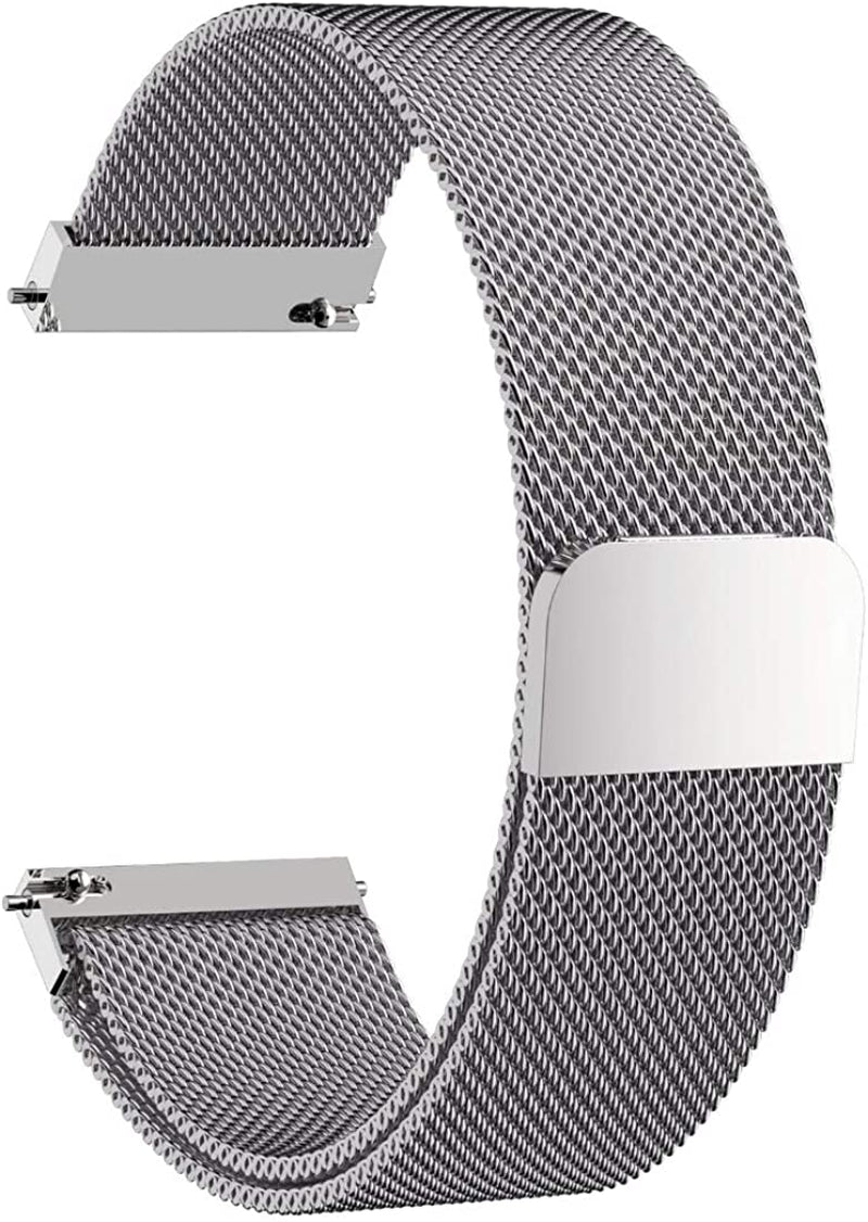 Stan Lee Watch Band Compatible with Samsung Galaxy Watch (46Mm), 22Mm Stainless Steel Magnetic Mesh Watch Band Quick Release Strap for Samsung Gear S3 Classic/Frontier  Stan Lee 7-Silver  