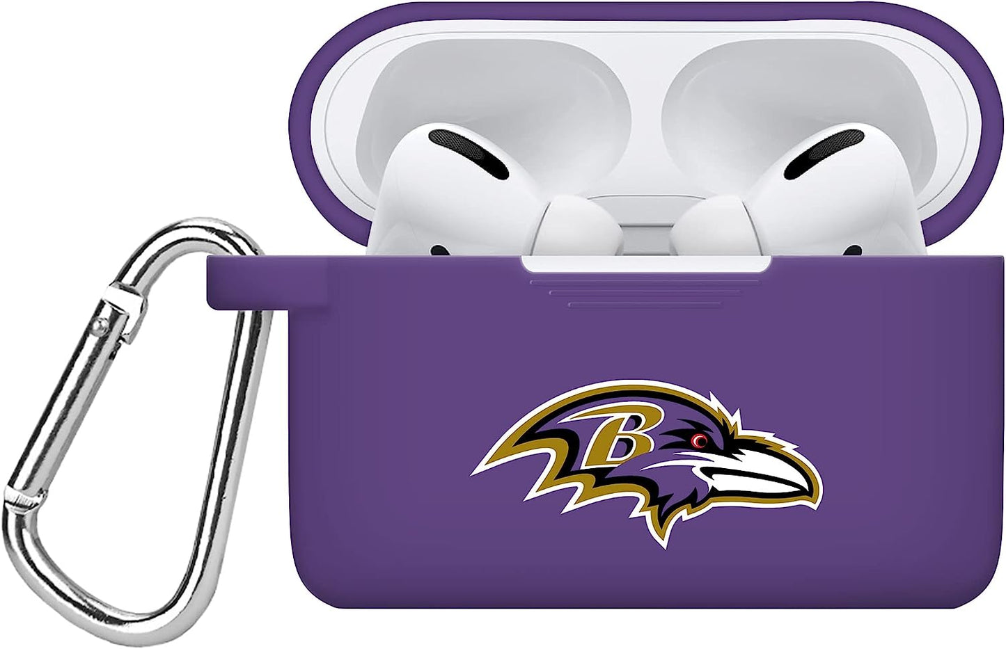 GAME TIME Tampa Bay Buccaneers Silicone Case Cover Compatible with Apple Airpods Pro Battery Case (Black)  Game Time Baltimore Ravens - Purple  