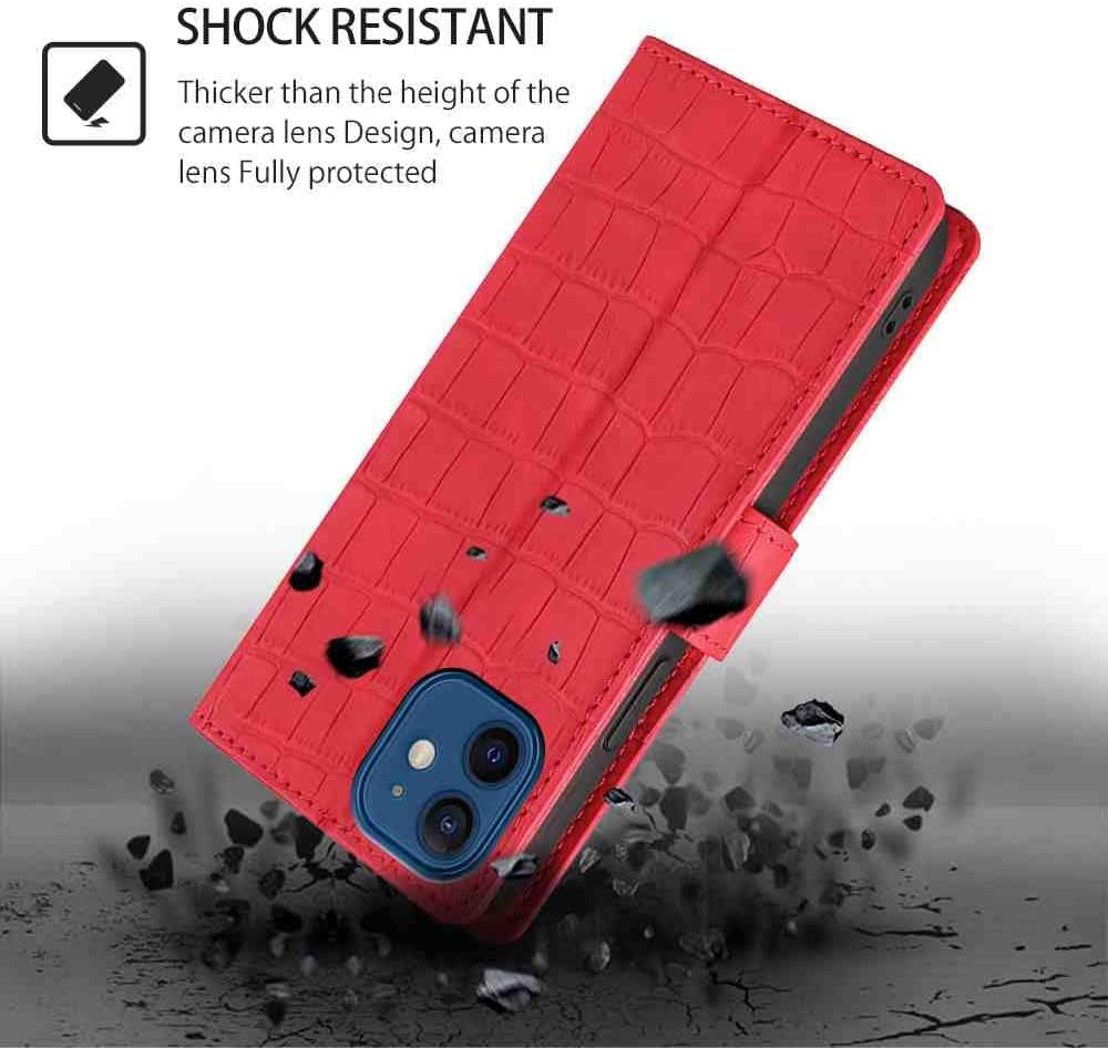 Mojiery Phone Cover Wallet Folio Case for LG V30, Premium PU Leather Slim Fit Cover for LG V30, 3 Card Slots, Good Design, Red  MojieRy   