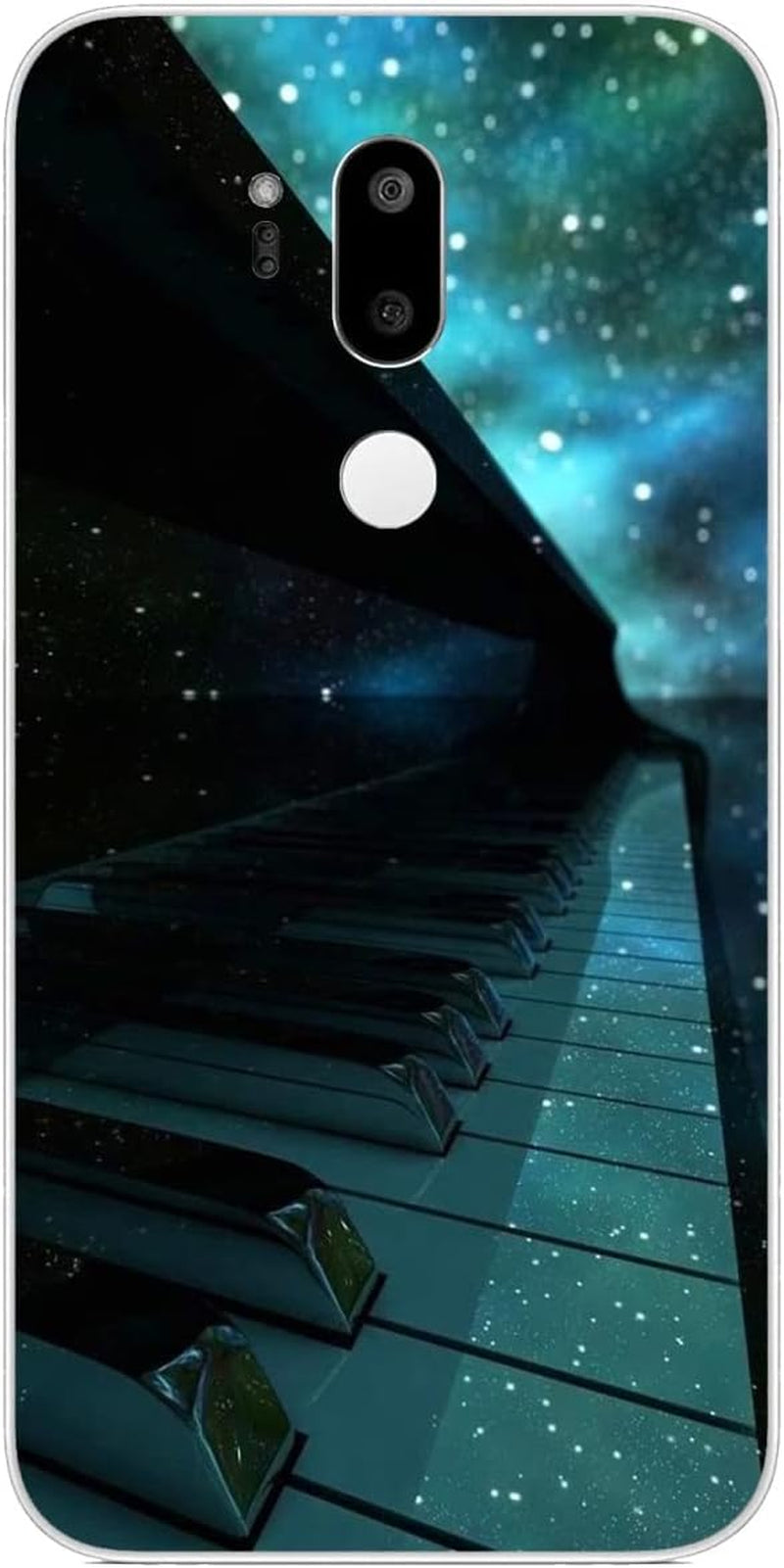 Compatible with LG G7 | LG G7 Thinq | LG G7 Fit | LG G7 One Case Piano Ladder Go toward Success 5 Cool Kids Girls Women Man Soft Flexible TPU Silicone Phone Case Clear  PTGVCTA Piano Starry Musical Instrument 121  