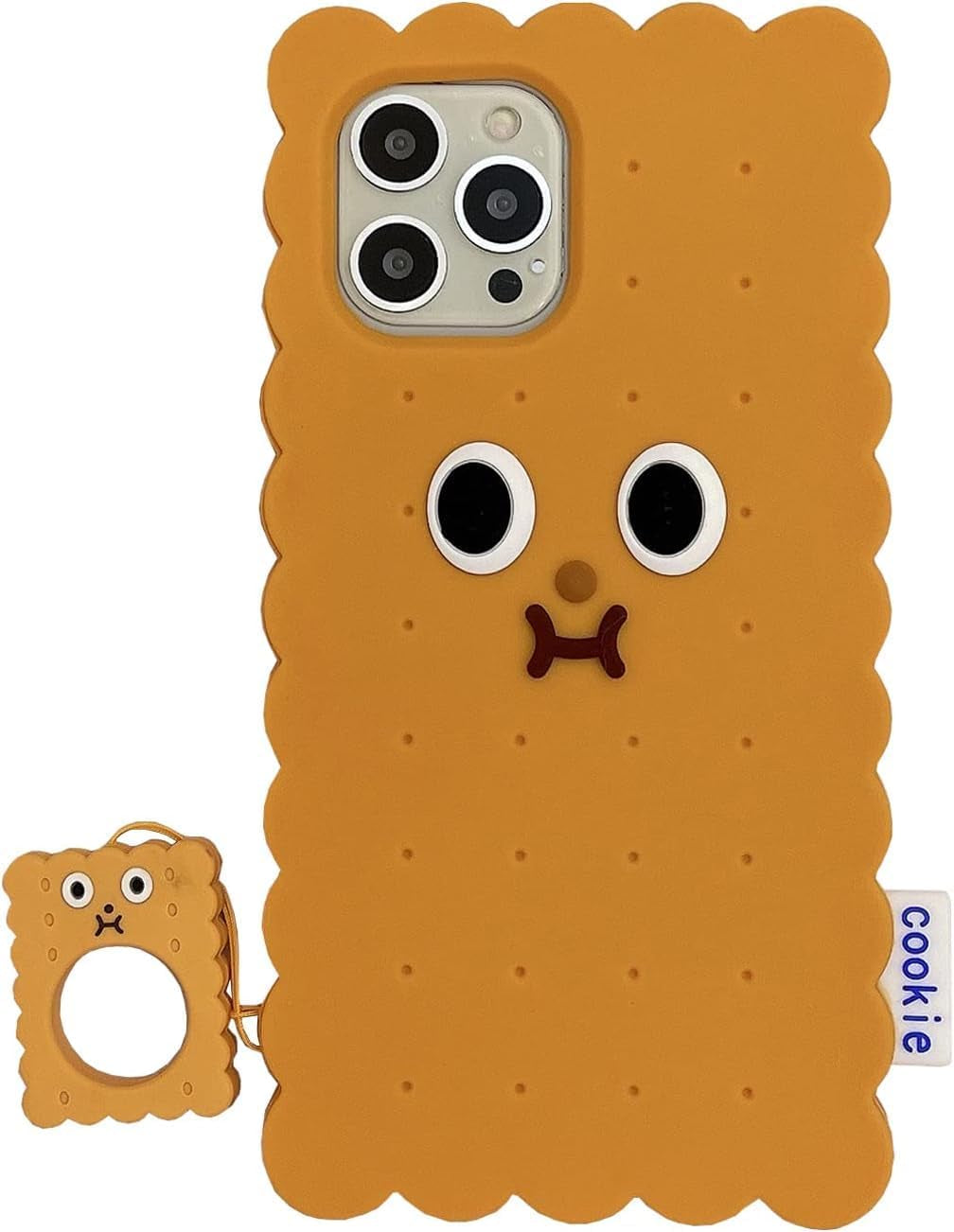 YAKVOOK Kawaii Phone Cases for Iphone 12/12 Pro,Cute Cartoon Cookies Bear Phone Case with Bubble Tea Phone Case 3D Iphone 12/12 Pro Case Soft Silicone Shockproof Cover for Women Girls  Yatchen Cookie Iphone 14 