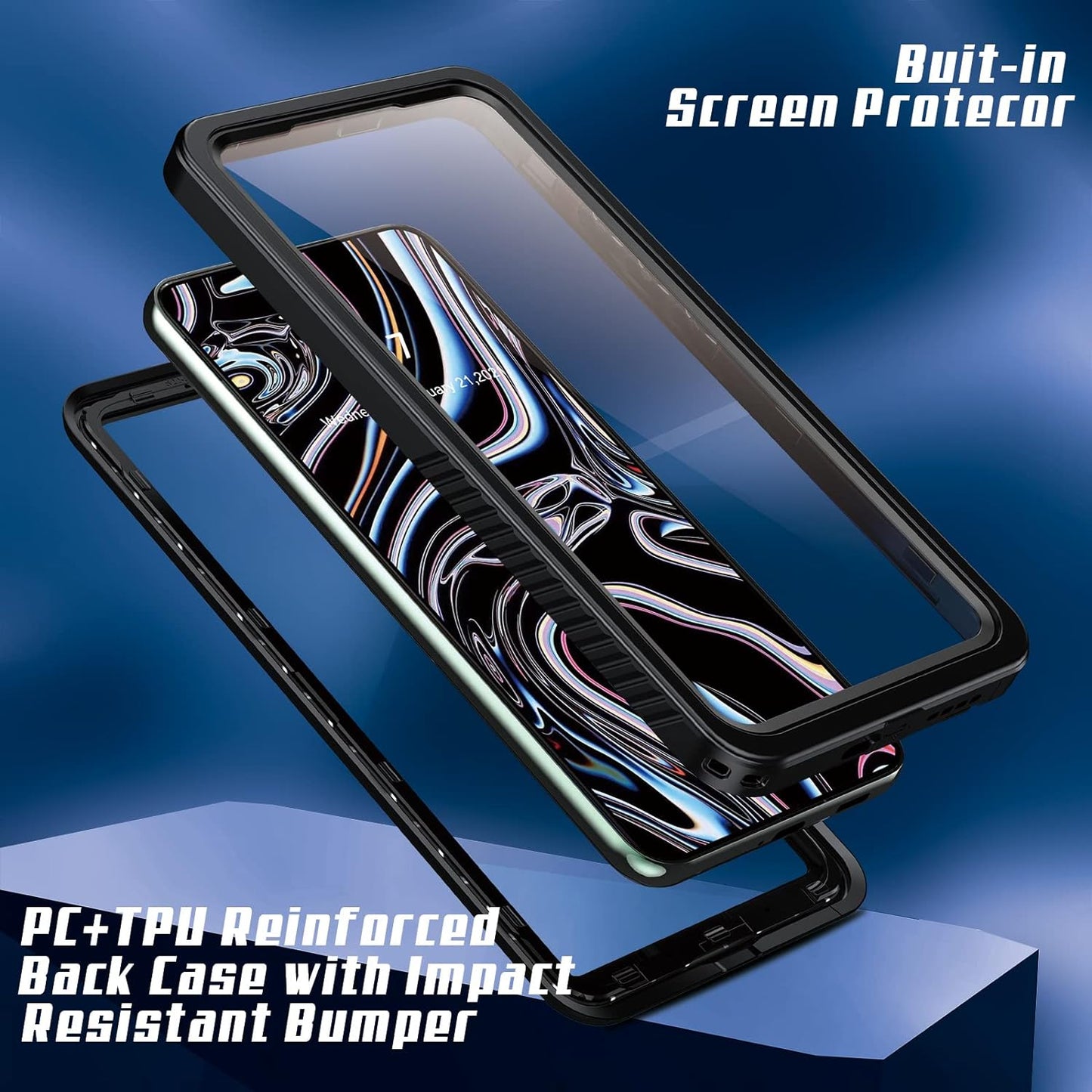 Joytra for Samsung Galaxy S22+ plus Case,S22 plus Case with Screen Protector,Ip68 Waterproof Shockproof Dirtproof Sandproof Full Body Heavy Duty Protective Case for S22 plus 5G 6.6 Inches (Black)  Joytra   