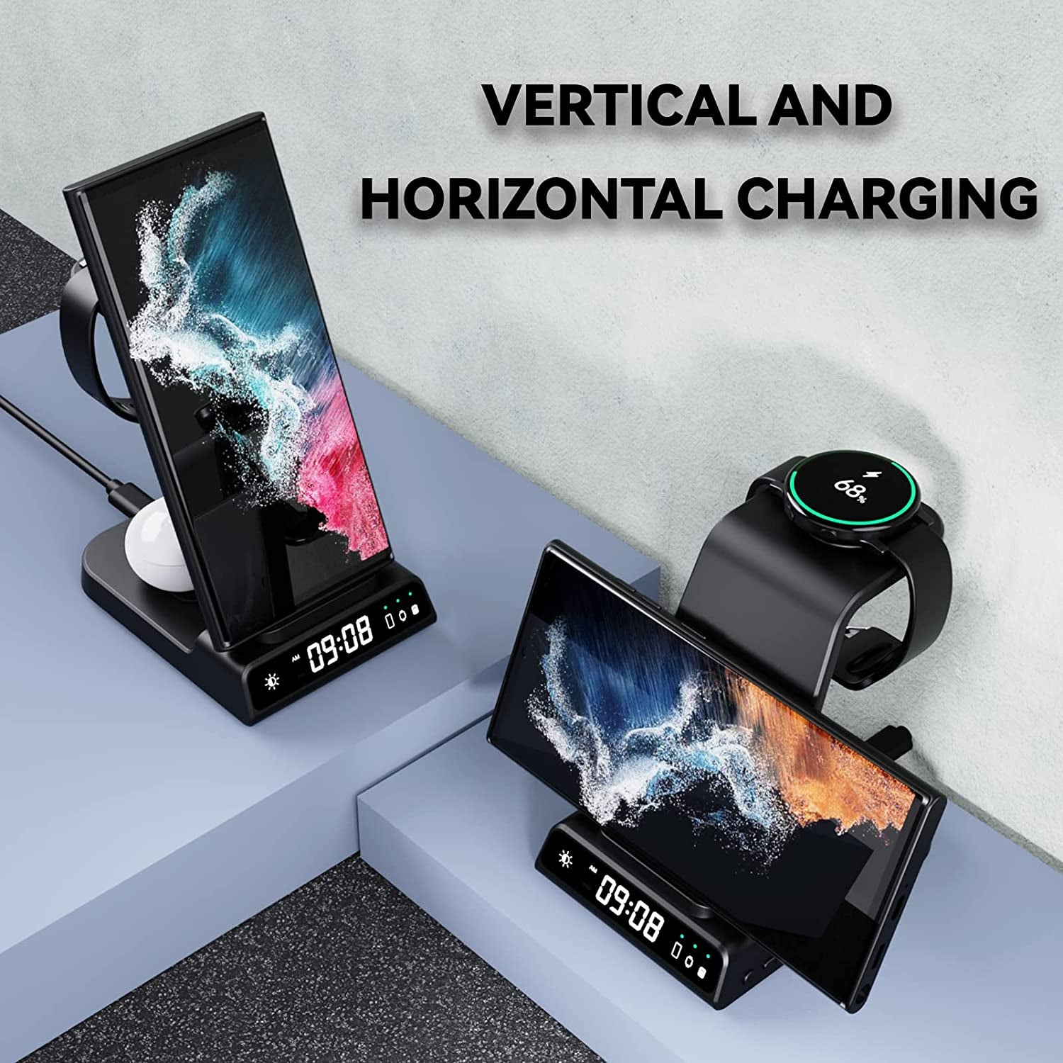 Wireless Charger for Samsung Charging Station, 3 in 1 Android Phone Trio Multiple Devices Charger for Samsung S23 Ultra/Galaxy S22 Ultra/S21/Z Flip/Fold 4/Buds, Charger for Galaxy Watch 5 Pro/4/3  Shenzhen Xuanfeng Innovation Technology Co., Ltd.   