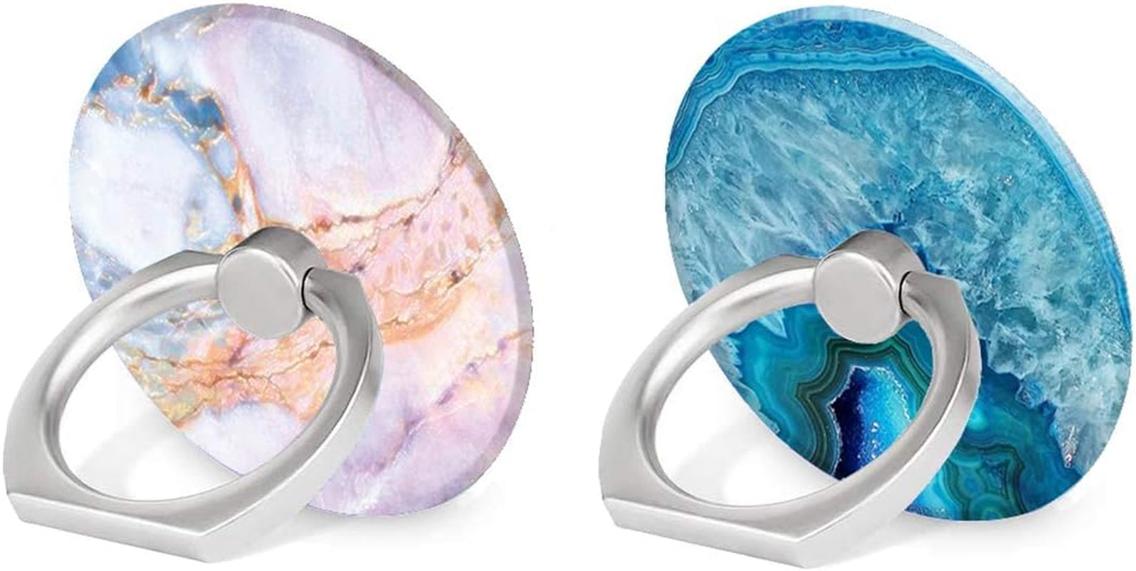 BYBART Phone Ring Holder, 2PCS Metal 360° Rotation Phone Grip Kickstand Universal Finger Ring Stand Compatible with All Smartphone Tablet - Purple Lotus Flower  BYBART 3  