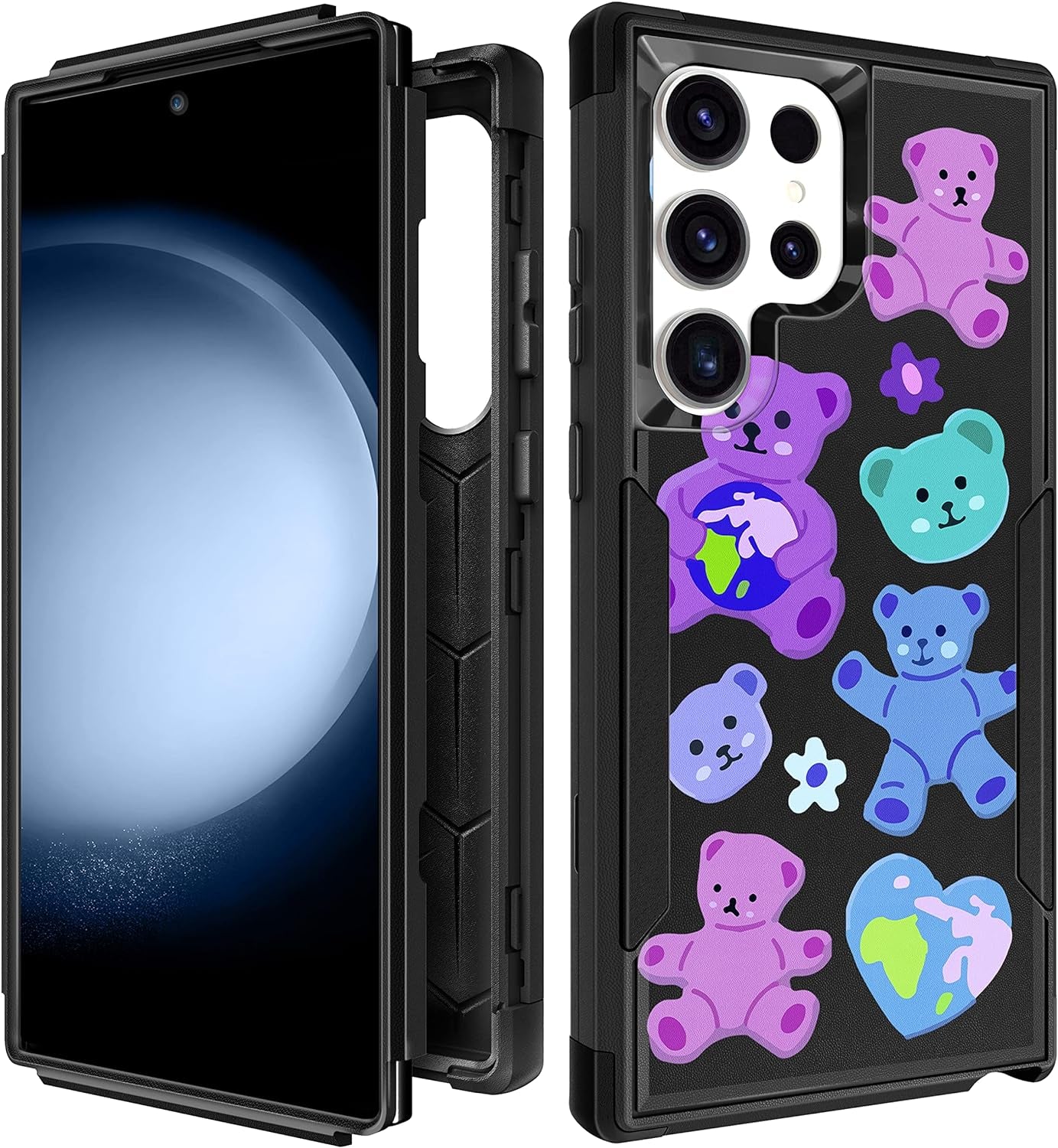 Plakill for Samsung Galaxy S22 Ultra Case Heavy Duty Protective Designer Strawberry Drop Tested Cute Cases for Men Women Girls Shockproof Protection Rugged Bumper Phone Cover for S22 Ultra 6.8"  Plakill Bear  