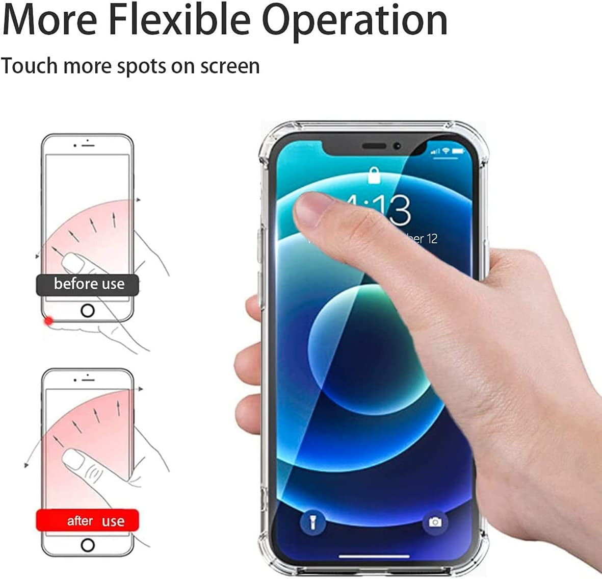 Vesmatity Colorful Cell Phone Ring Holder Stand 4 Pack Transparent Phone Ring Holder Clear Universal 360° Degree Rotation Finger Grip Ring Kickstand Compatible Various Mobile Phones or Phone Case  VESMATITY   