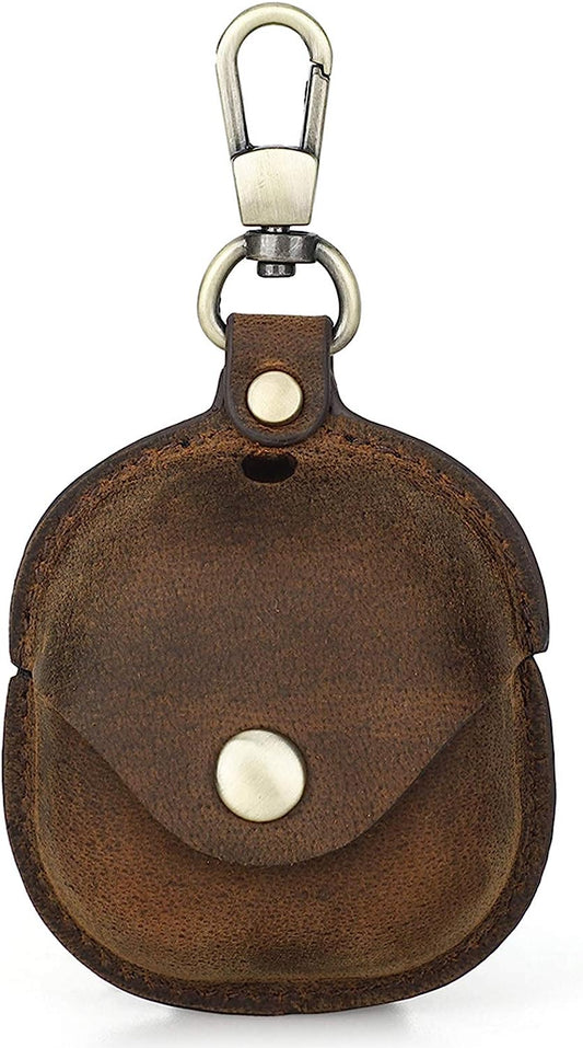 Kryfa Leather Case Compatible with Samsung Galaxy Buds 2 / Galaxy Buds Pro 2021, Galaxy Buds Live Protective Case with Keychain, Galaxy Earbuds Case Cover (Coffee)  ilmobile   