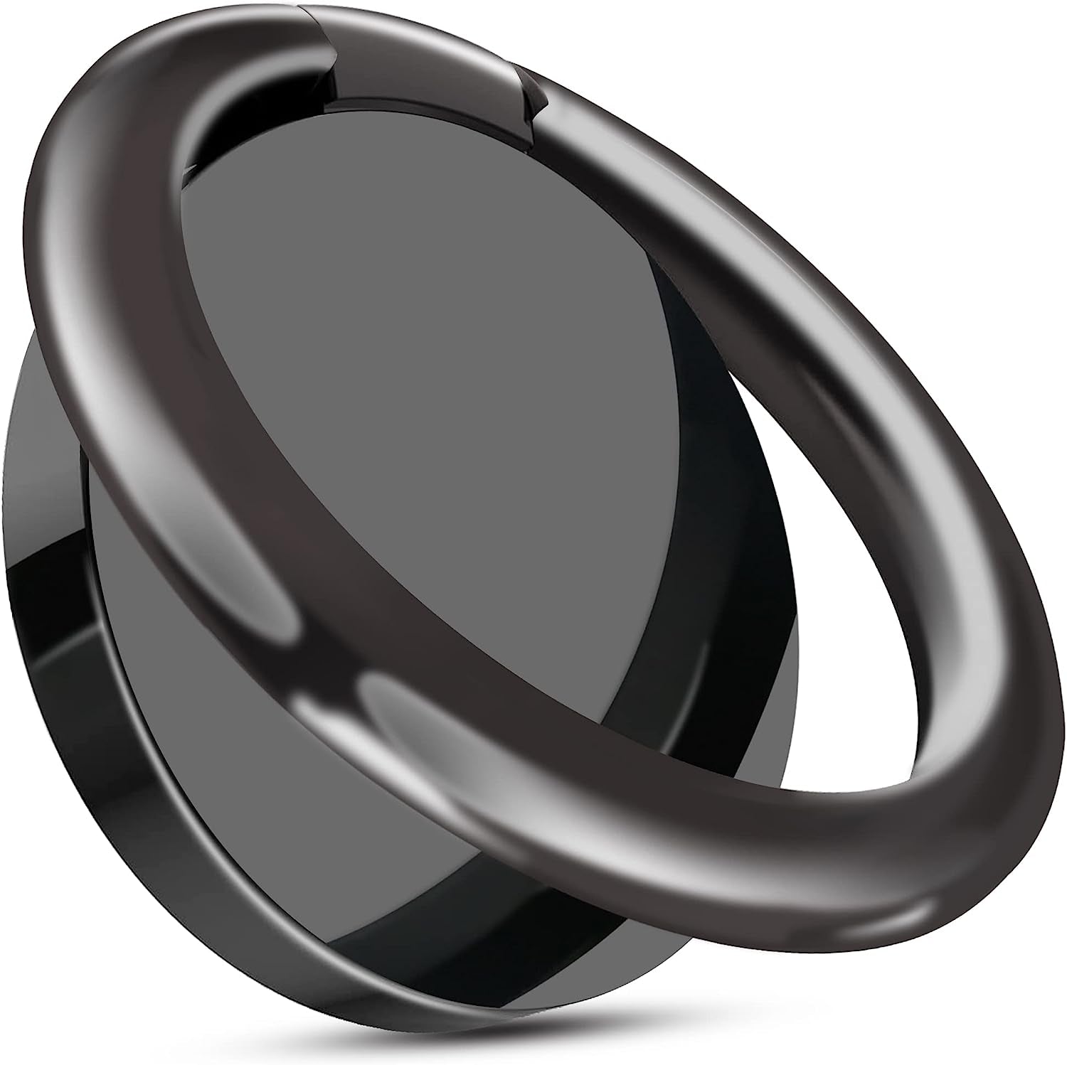 TACOMEGE Smooth Alloy Phone Ring Grip Holder, 360 Rotation Finger Ring Kickstand for Iphone, Ipad, Samsung, and All Smartphones Tablets (PRG-B)  TACOMEGE   