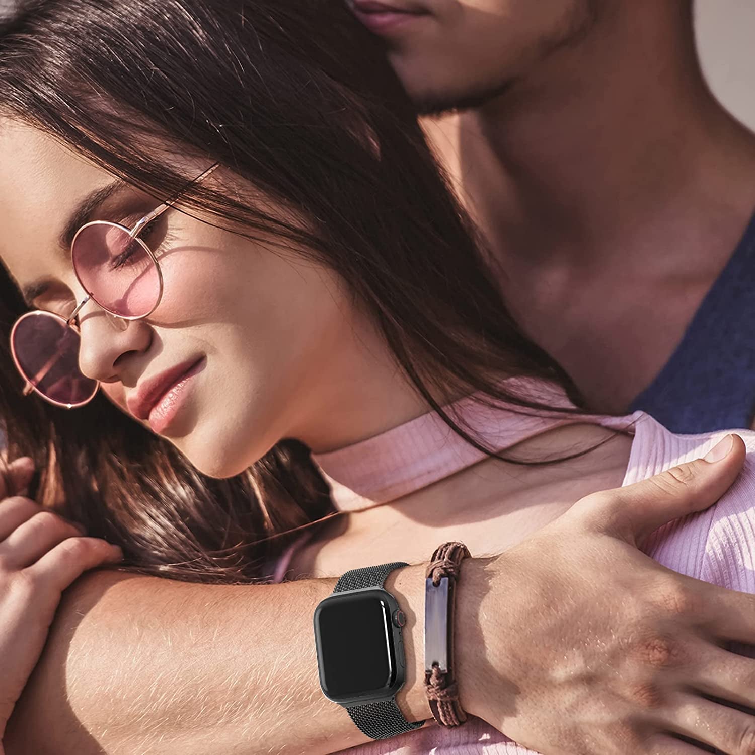 EPULY Compatible with Apple Watch Band 42Mm 44Mm 45Mm 49Mm 38Mm 40Mm 41Mm,Stainless Steel Mesh Loop Magnetic Clasp Bands for Iwatch Ultra Series 8 SE 7 6 5 4 3 2 1 Women Men  EPULY   