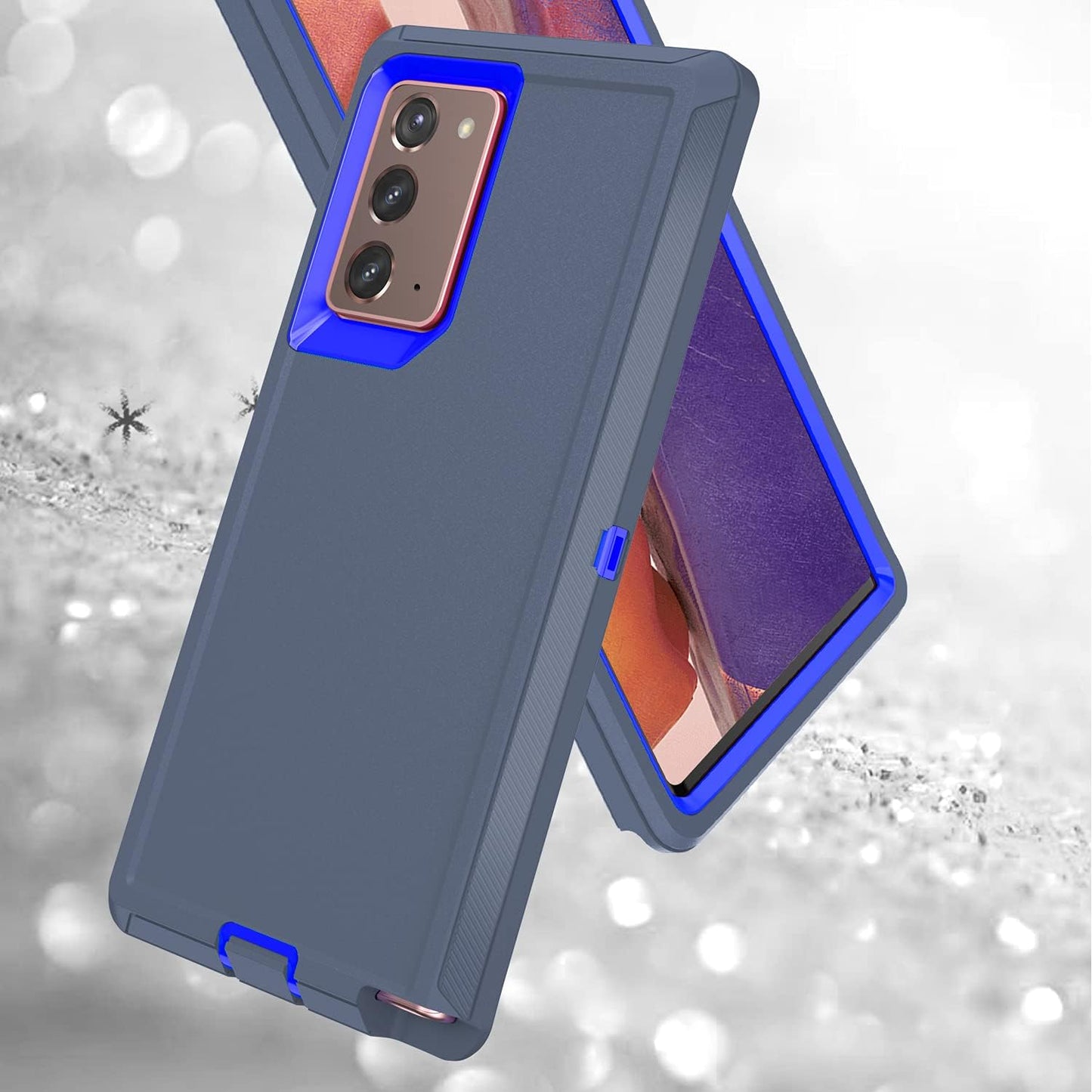 Galaxy Note 20 Case for Samsung Galaxy Note 20 Case Military Drop Shockproof Armor Heavy Duty Rugged 3 in 1 Protection Cover for Galaxy Note 20 Phone Case (Navy+Blue)  TORRTOWAY   