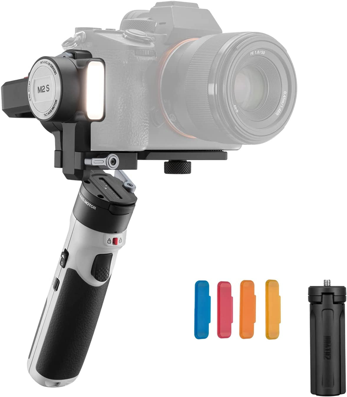 Zhiyun Crane M2S Handheld 3-Axis Stabilizer, Gimbal Stabilizer for Mirrorless Camera, Gopro, Action Camera, Smartphone  zhi yun   