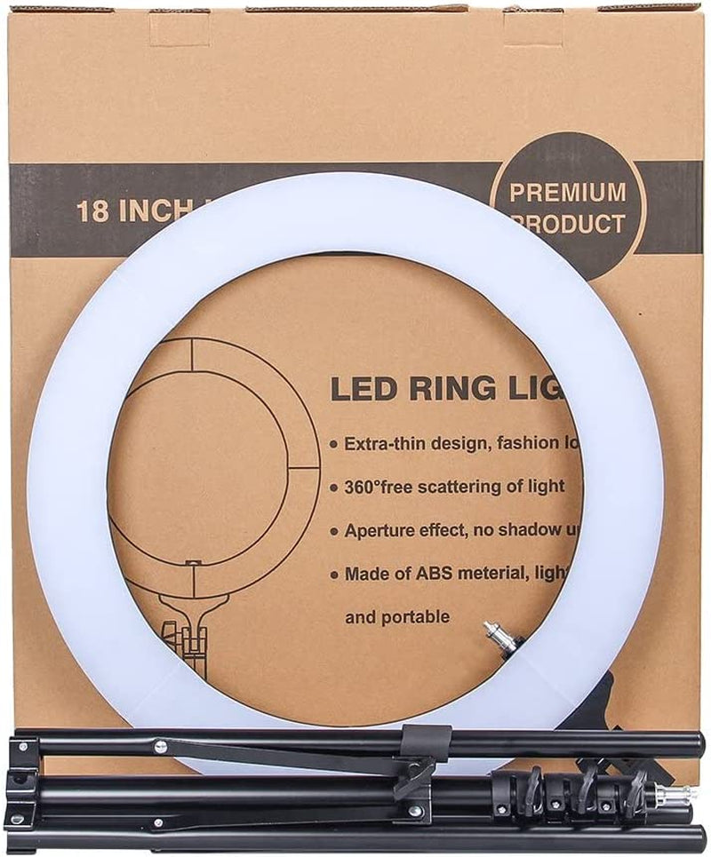 Zomei 18" Ring Light with Stand Dimmable LED Ring Light Bi-Color Selfie Halo Ring Light for Phone with Phone, Makeup Selfie Photography Ring Light for Youtube Video Shoot  ZOMEi   