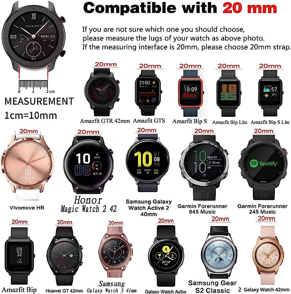 RAYESS NEW 20Mm Smart Watch Band for Garmin Vivoactive 3-3T/Venu 2 SQ Vivomovehr Forerunner 645 245M Silicone Strap Watchband Accessory  RAYESS   