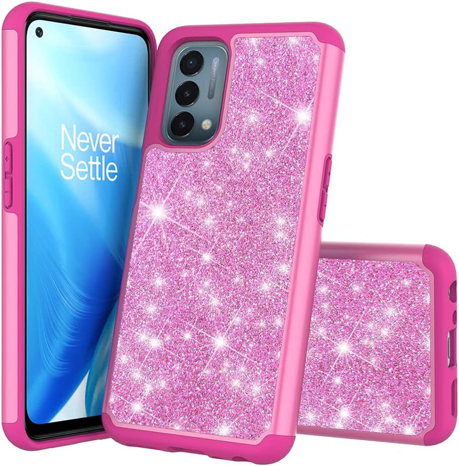 For Oneplus Nord N200 5G Case, NB Bling Phone Case Cover (Red, Oneplus Nord N200 5G)  PAPZINA   