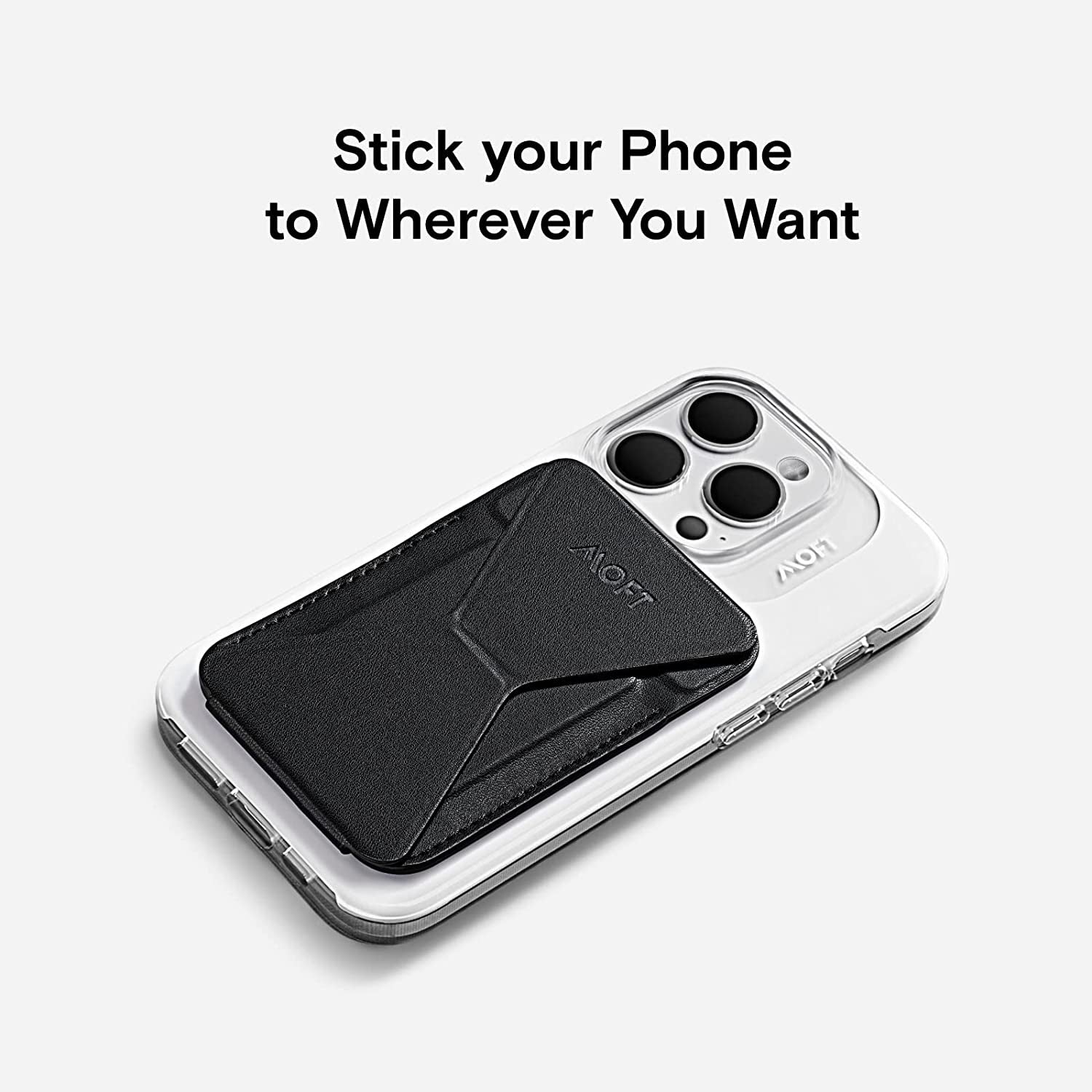 MOFT Magsafe Wallet Stand for Iphone 14/13/12 Series Magsafe Compatible Phone Stand with 3 Viewing Angles (Night Black)  MOFT LIMITED   