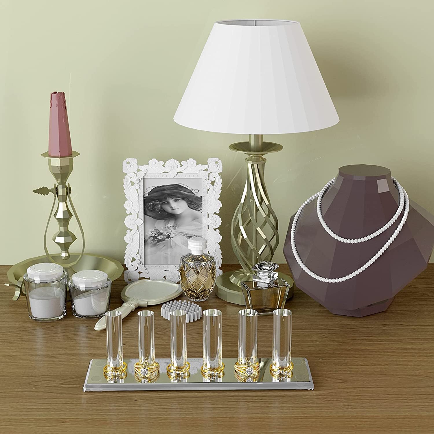 2 Pcs Hand Ring Holder Jewelry Stand, Ring Storage Holder Jewelry Display Stands Crystal Clear Acrylic Finger Ring Jewelry Ring/Wedding Ring Display Support Holder Decorative for Women Girls Room, Clear 2Pcs  N\C   