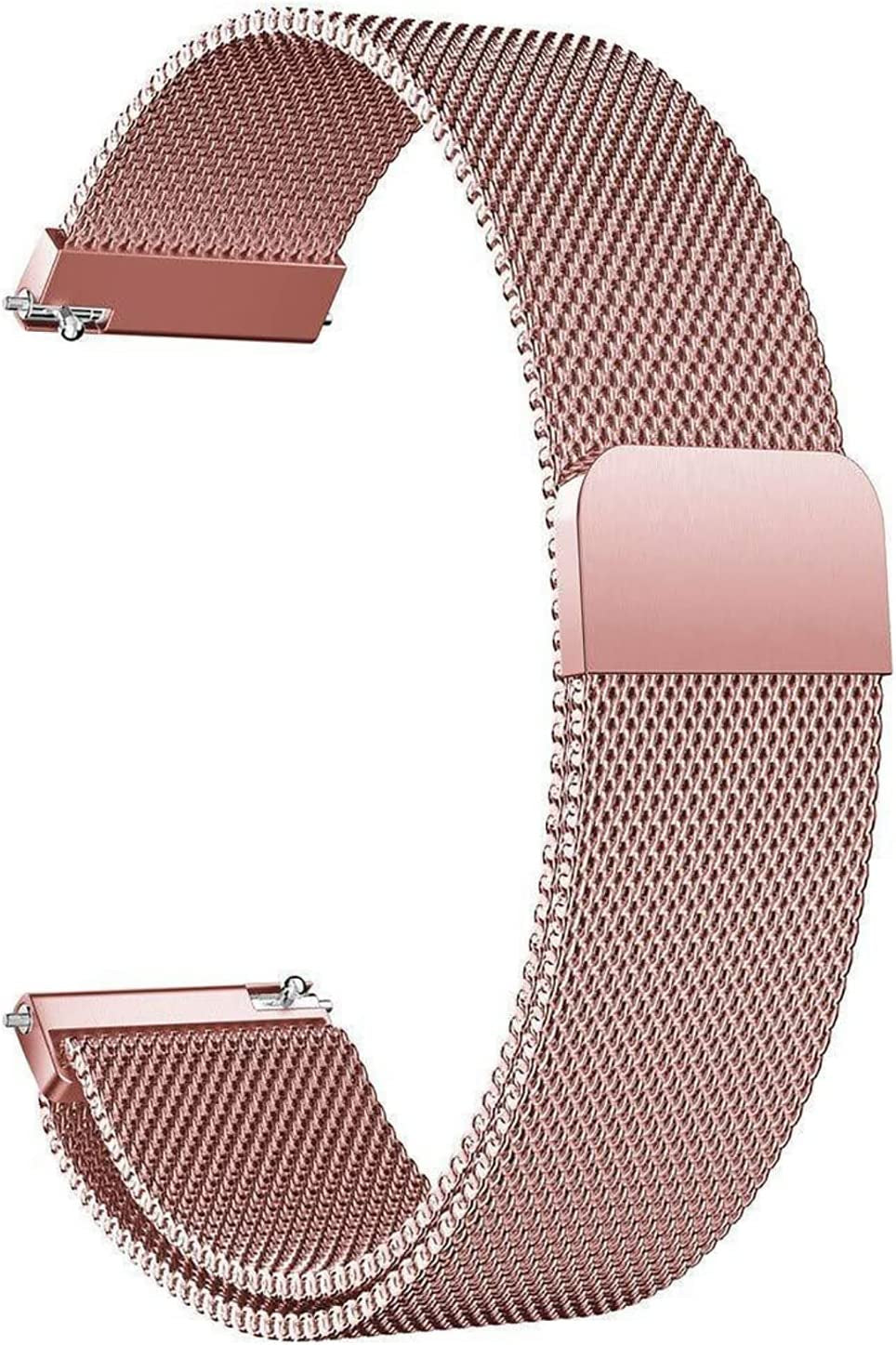 Compatible with Galaxy Watch 3 45Mm/Samsung Galaxy Watch 46Mm/Gear S3 Frontier/Classic Band, 22Mm Stainless Steel Strap Replacement for Samsung Galaxy Watch 46Mm Smartwatch (Colorful)  Morsey Rose pink 22mm 