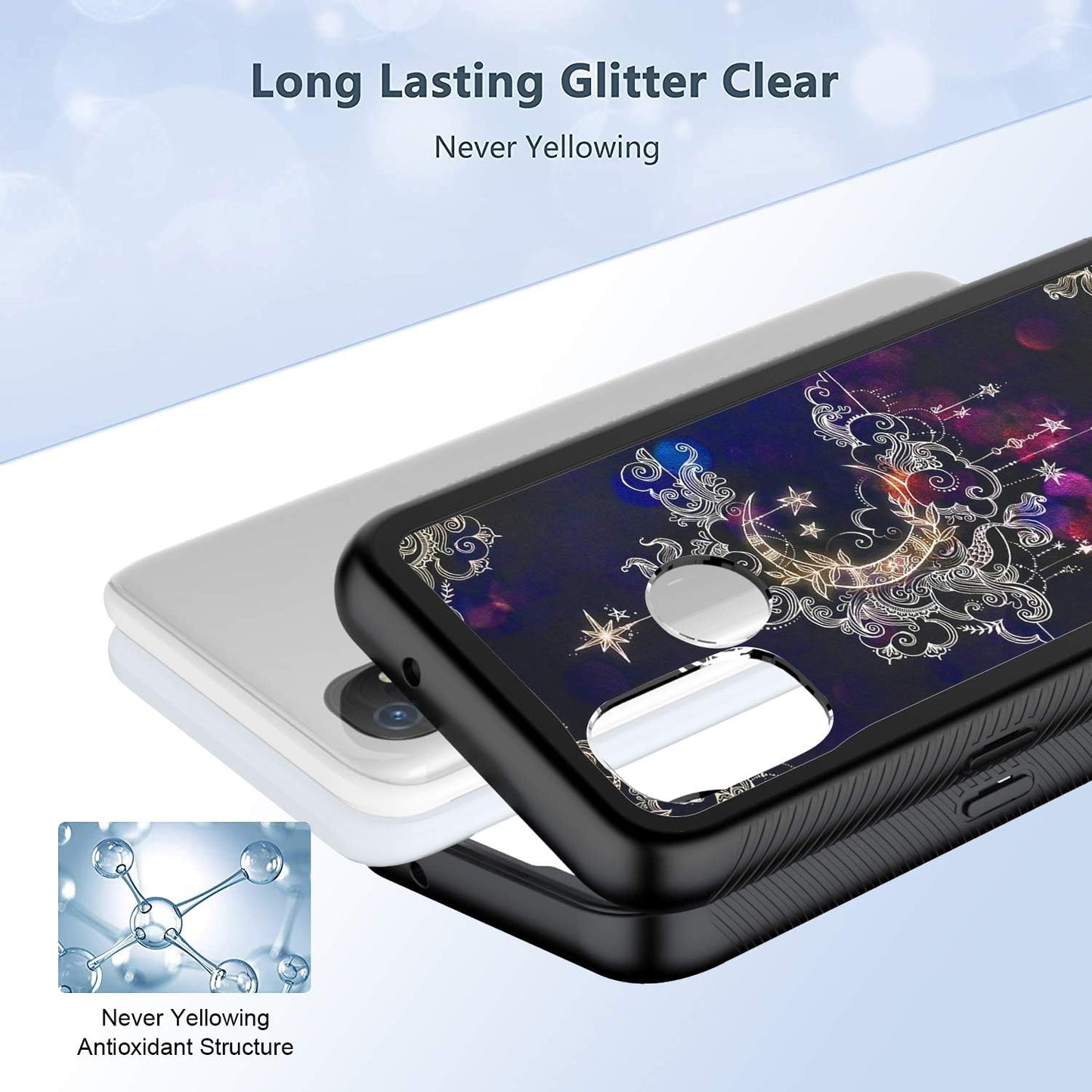 Google Pixel 4A with 5G Case with Built-In Screen Protector, Rosebono Hybrid Graphic Design Pattern Hard Back Pannel Cover 360 Protection Case for Google Pixel 4A with 5G (Wiccan)  Rosebono Fashion   