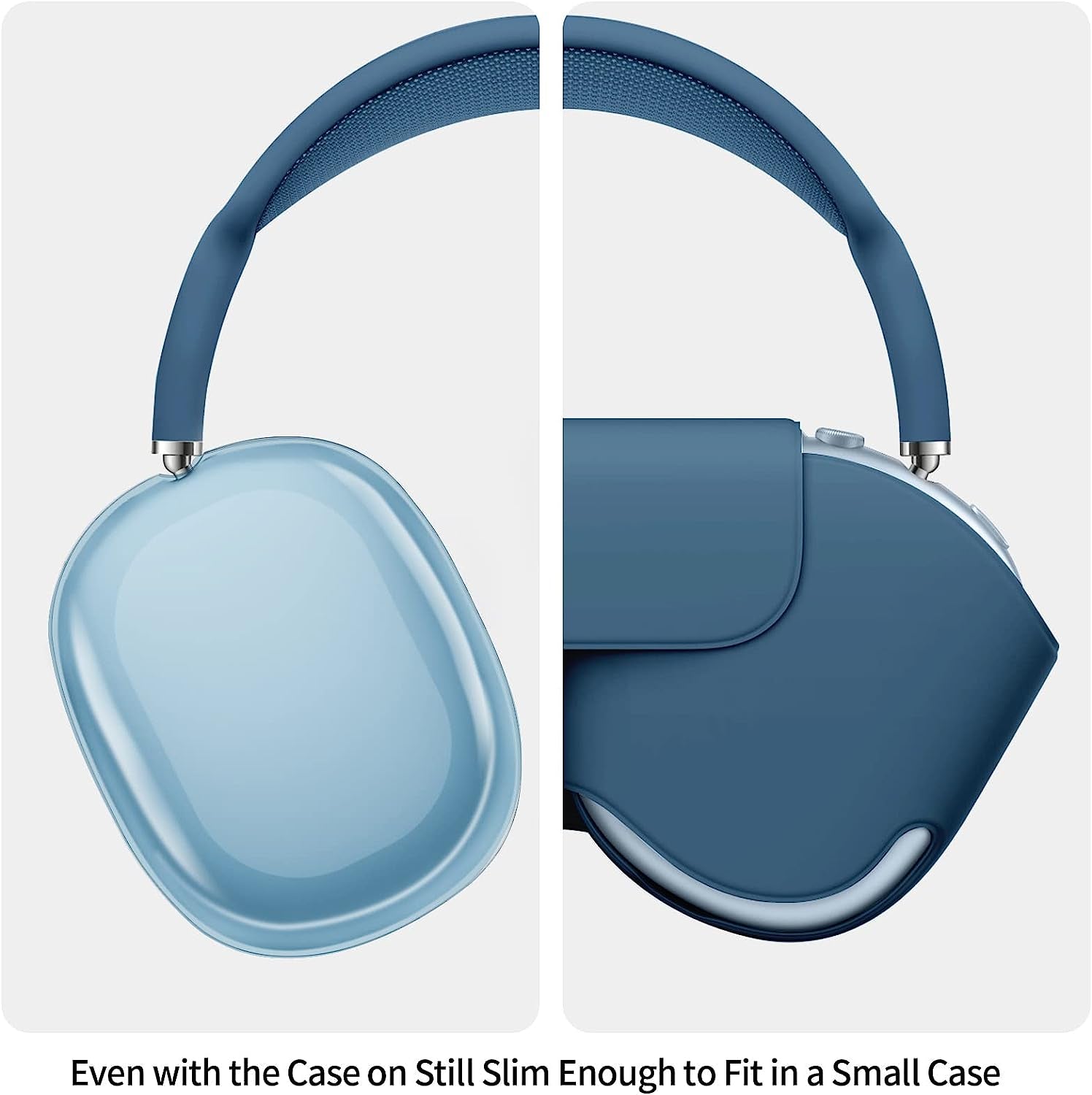 Clear Case for Airpods Max Case Cover, AIRSPO Clear Soft TPU Anti-Scratch Protective Case Cover for Airpods Max Headphones,Transparent Airpods Max Cover (Blue)  AIRSPO   