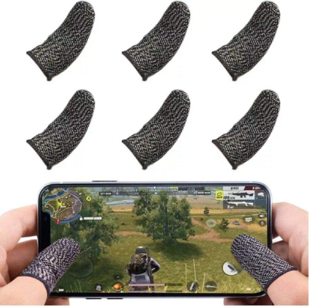 5 Pairs Screen Gaming Finger Sleeve Game Controller Mobile Sweatproof Gloves for Touchscreen Smartphone Games Pubg/Knives Out/Rules of Survival - Cell Phone Gaming Finger Sleeves  Gabhead   