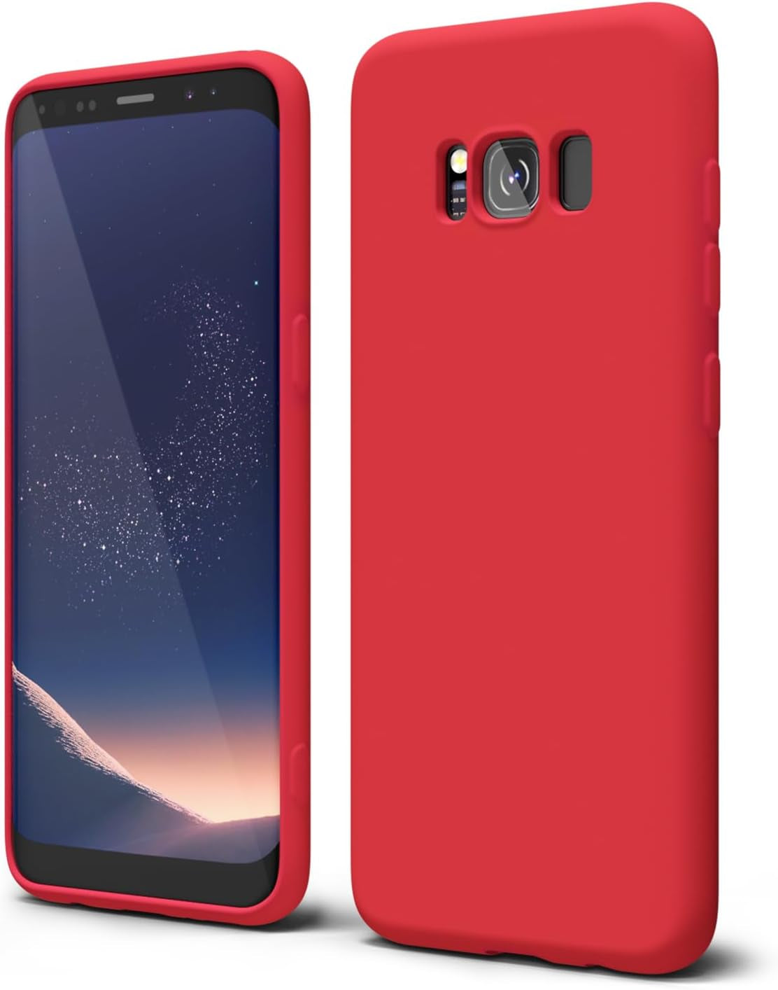 Oakxco for Samsung Galaxy S9 plus Phone Case Liquid Silicone Grip, Cute Thin Slim Soft Rubber TPU Plain Smooth Gel Cover for Women Girl, Matte Solid Protective & Shockproof, Aqua Sky Baby Light Blue  Oakxco   