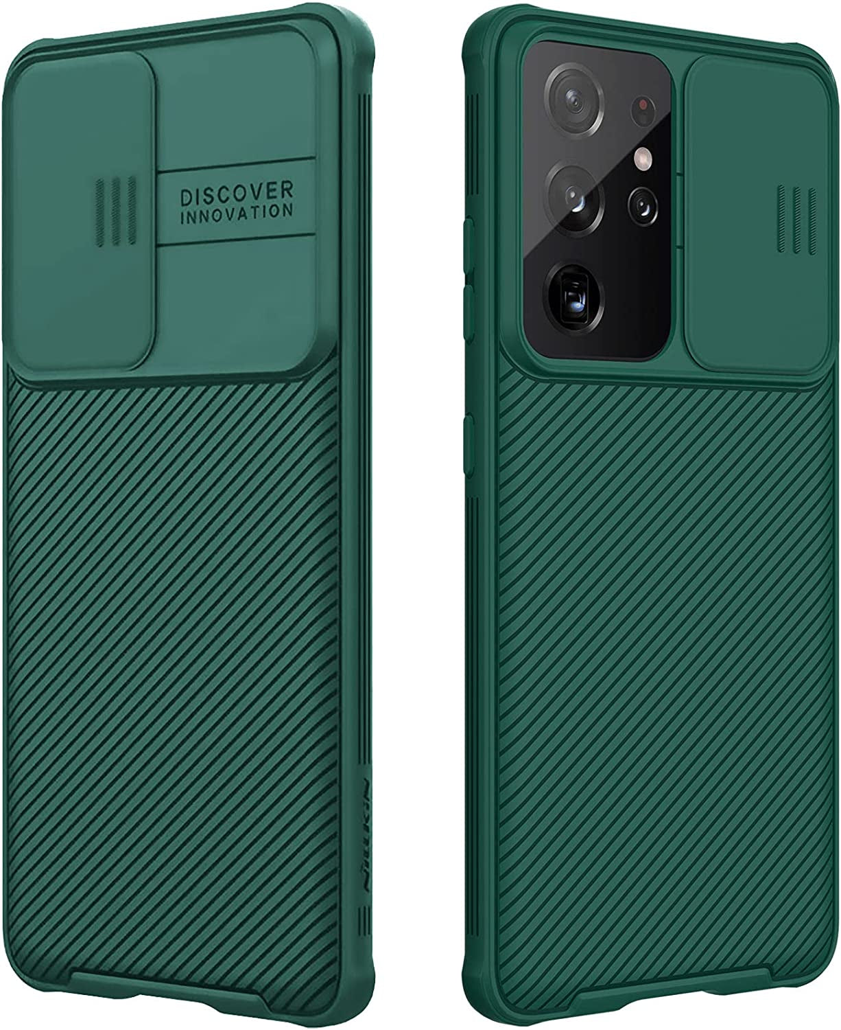 Cloudvalley for Samsung Galaxy S21 Ultra Case with Camera Cover, Full-Body Protective & Slim Fit, Camera Protection Case Only for Samsung Galaxy S21 Ultra 5G 6.8 Inch (2021 Release)-Blue  CloudValley Green Galaxy S21 Utlra 