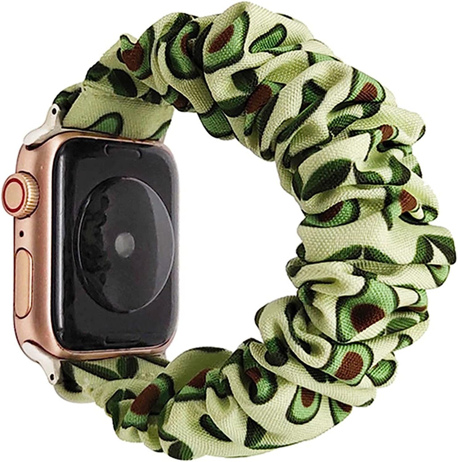 DR.DESIRE Women Scrunchie Watch Band for Apple Watch Series 8 7 6 5 4 3 2 1 Se Ultra 38Mm 40Mm 41Mm 42Mm 44Mm 45Mm 49Mm,Cute Kids Pretty Stretch Elastic I Watch Wrist Bracelet  DR.DESIRE Avocado  