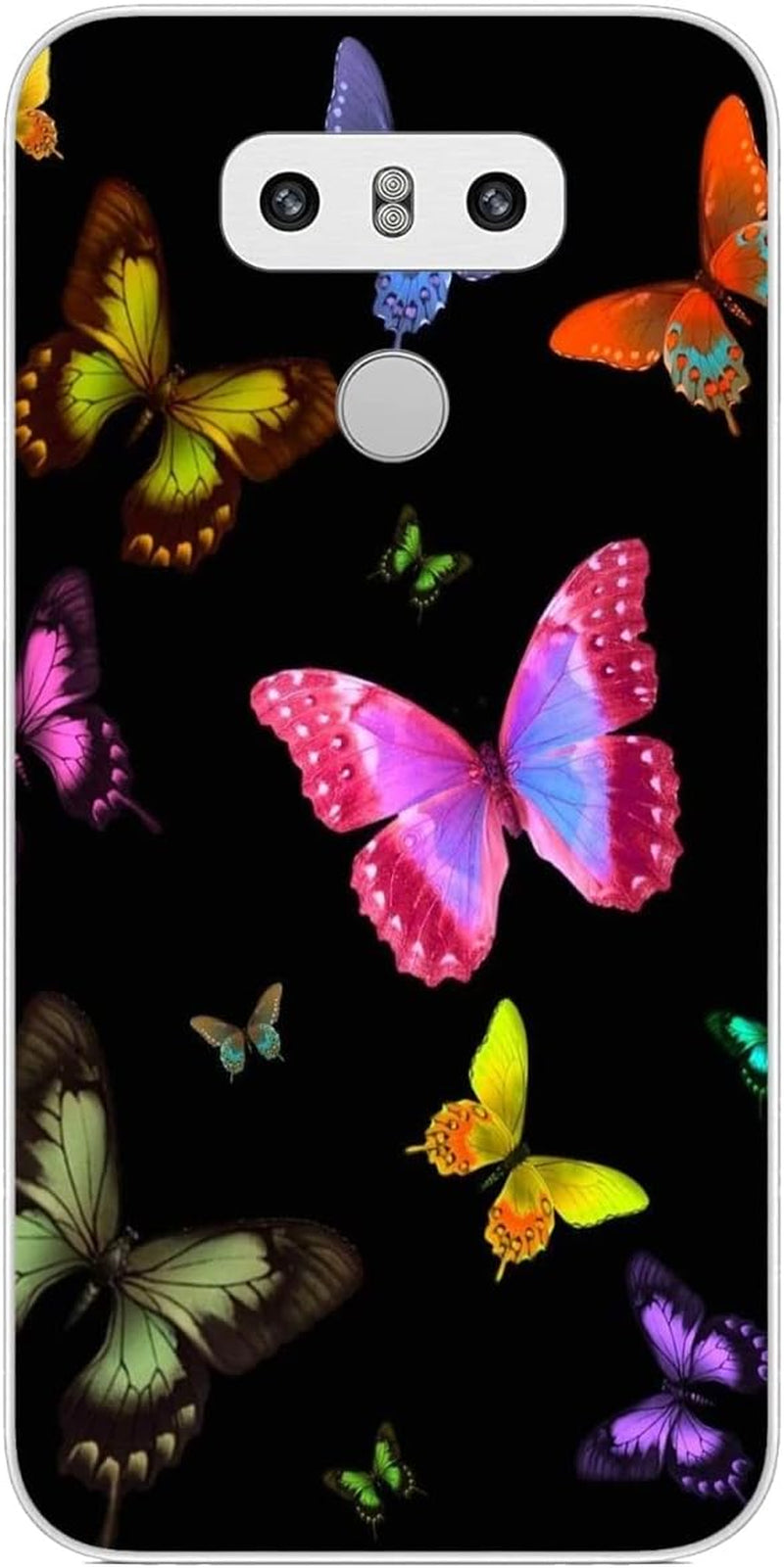 Compatible with LG G6 | LG G6+ | LG G6 plus Case Butterfly 160 Cool Kids Girls Women Man Soft Flexible TPU Silicone Phone Case Clear  PTGVCTA Butterfly 635  