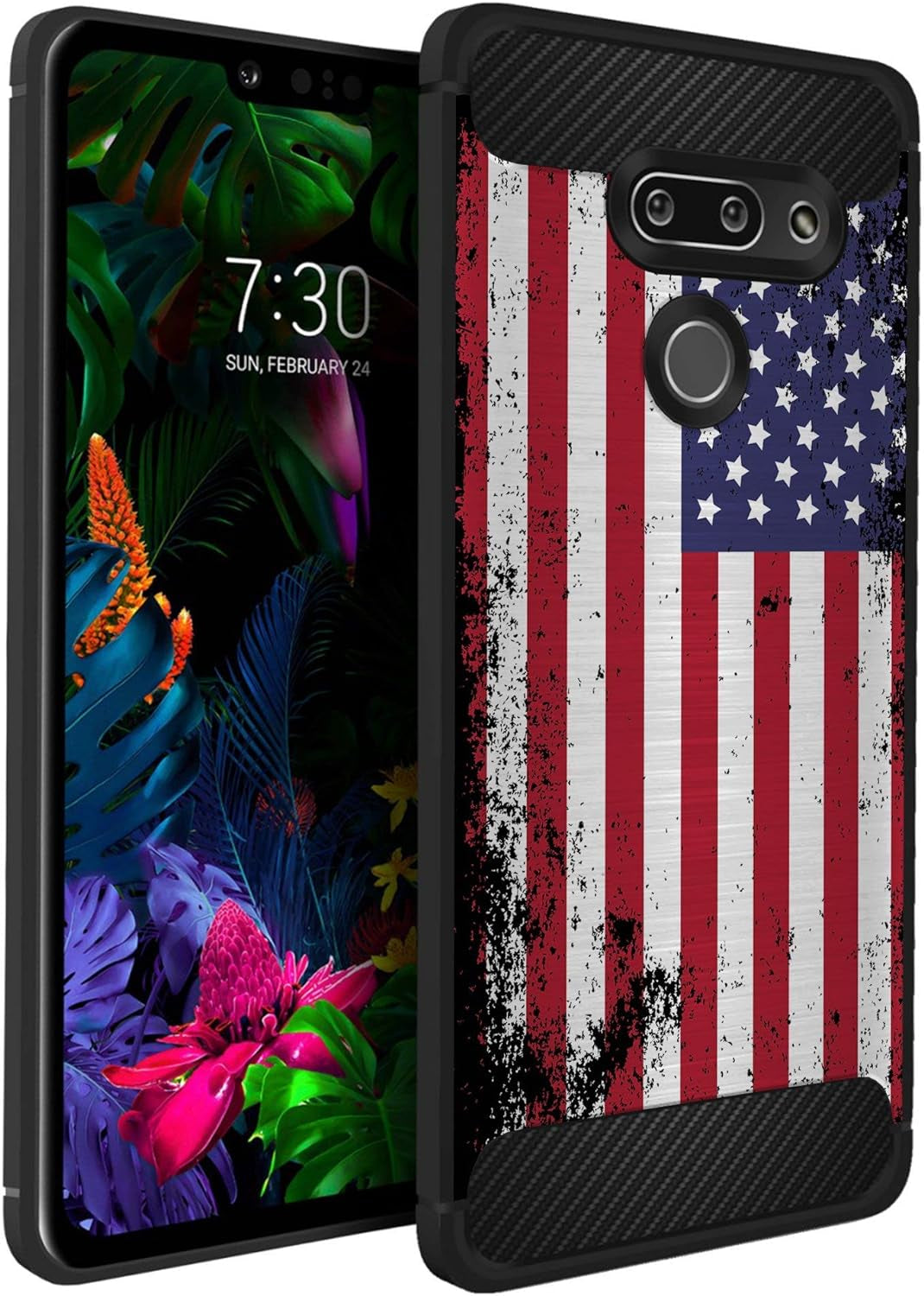 Casesondeck Case Compatible with LG G8 Thinq/Lg G8 - Soft Fitted Flexible TPU Cover Shock Protection (Dont Tread on Me)  CasesonDeck American Flag  