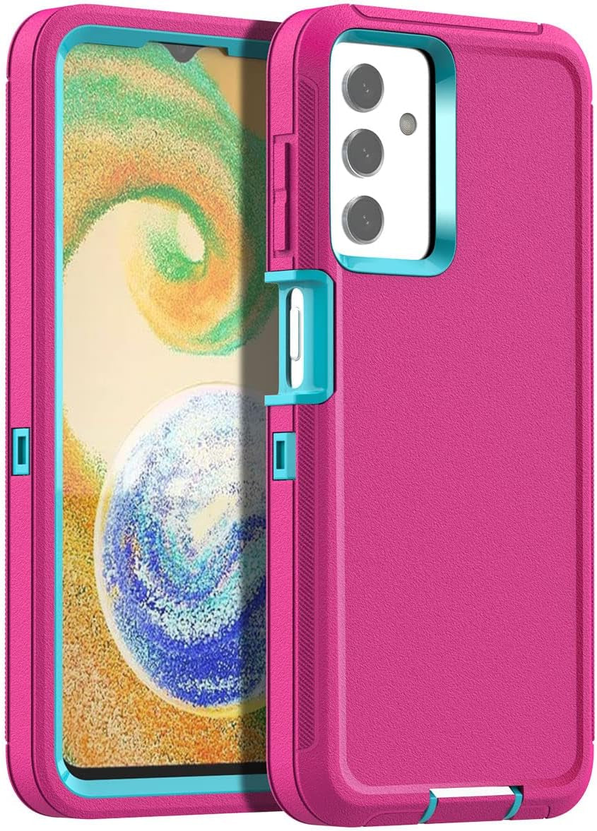 Aicase for Galaxy A04S/A13 Case(6.5")+Belt Holster,Heavy Duty 3-Layer Rugged Phone Cover,Durable Military Grade Protection Shockproof/Drop Proof/Dust-Proof Protective for Samsung A04S/A13 5G 2022  AICase Pink_01  